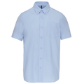 Camisa manga curta em Oxford de tratamento fácil - Azul oxford