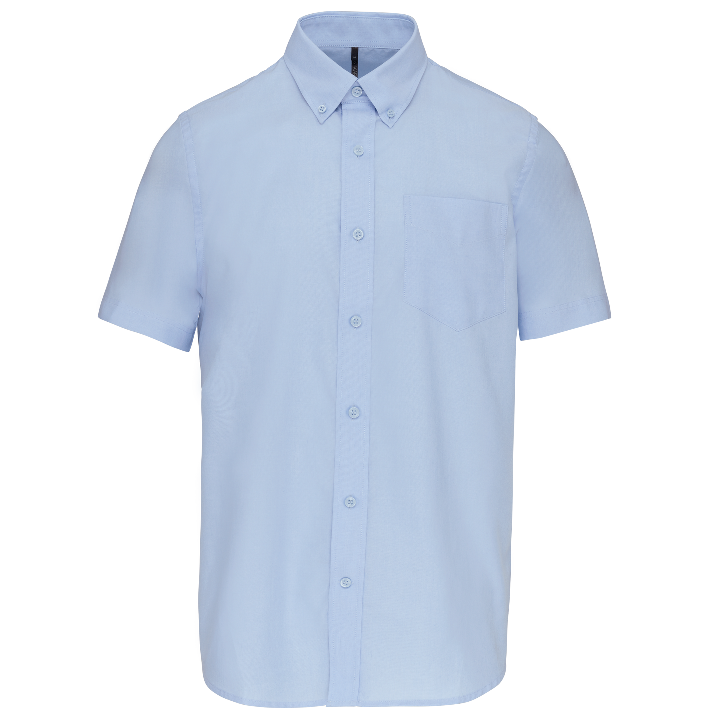 Camisa manga curta em Oxford de tratamento fácil - Azul oxford