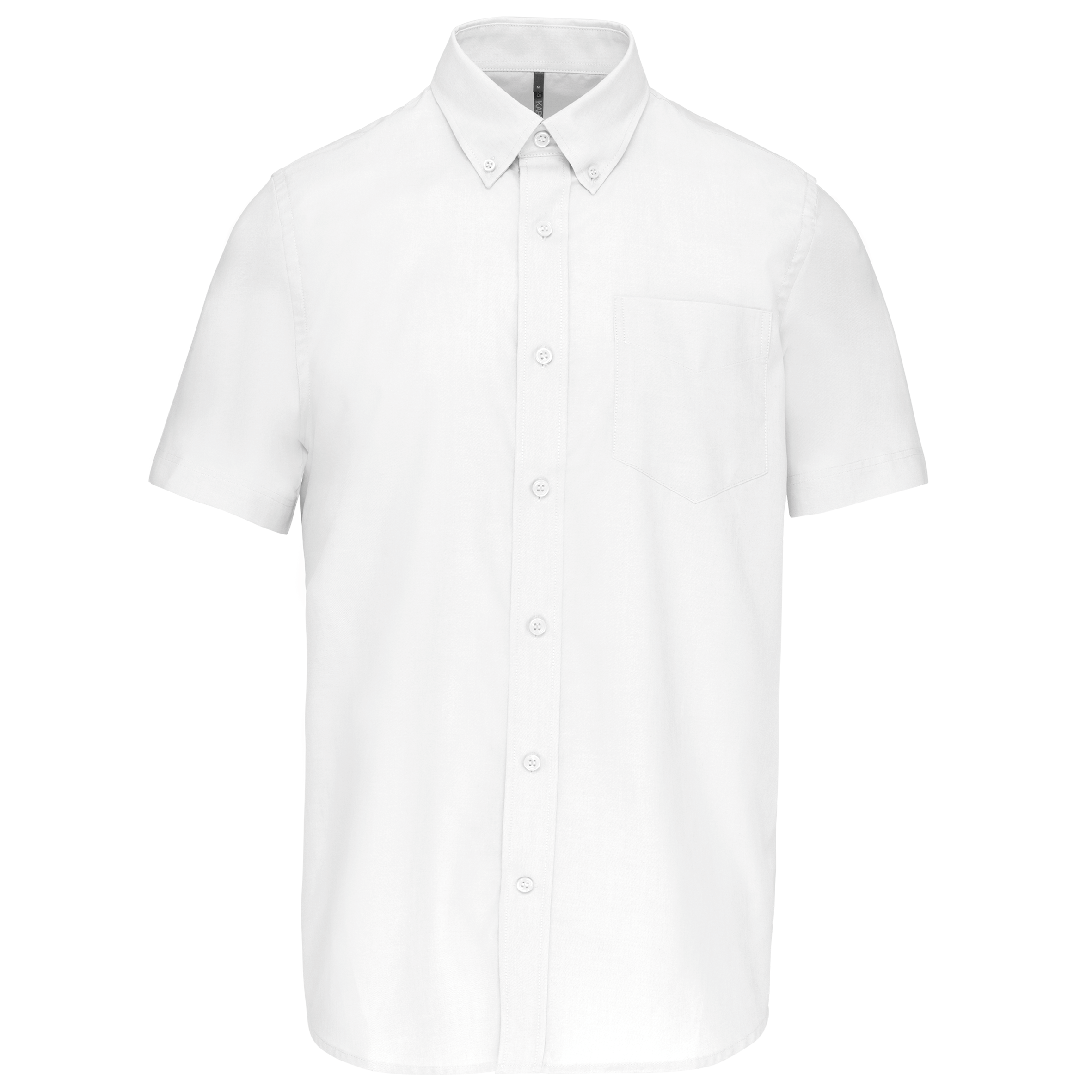 Camisa manga curta em Oxford de tratamento fácil - Branco