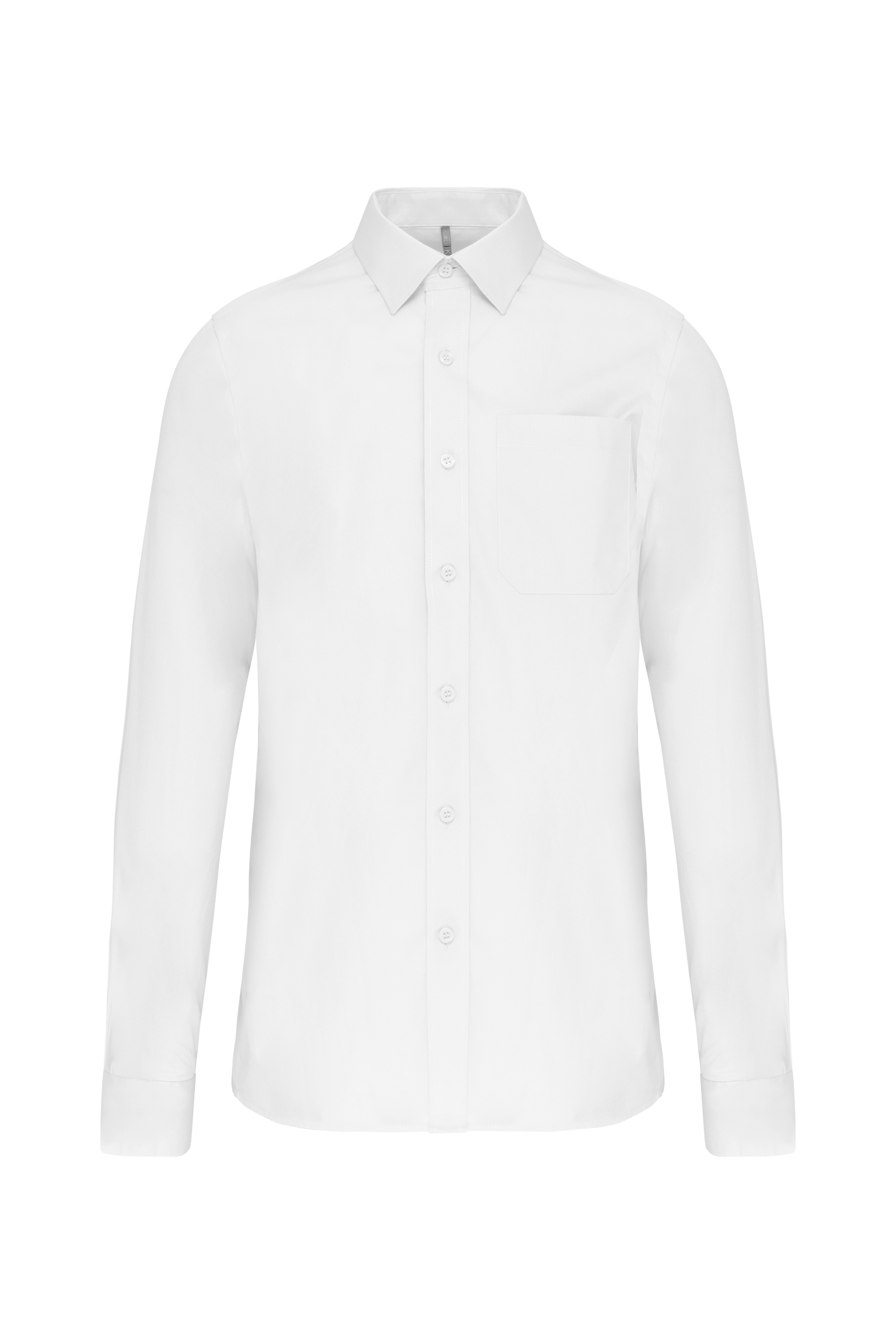 Camisa manga comprida em popeline de tratamento fácil - Branco