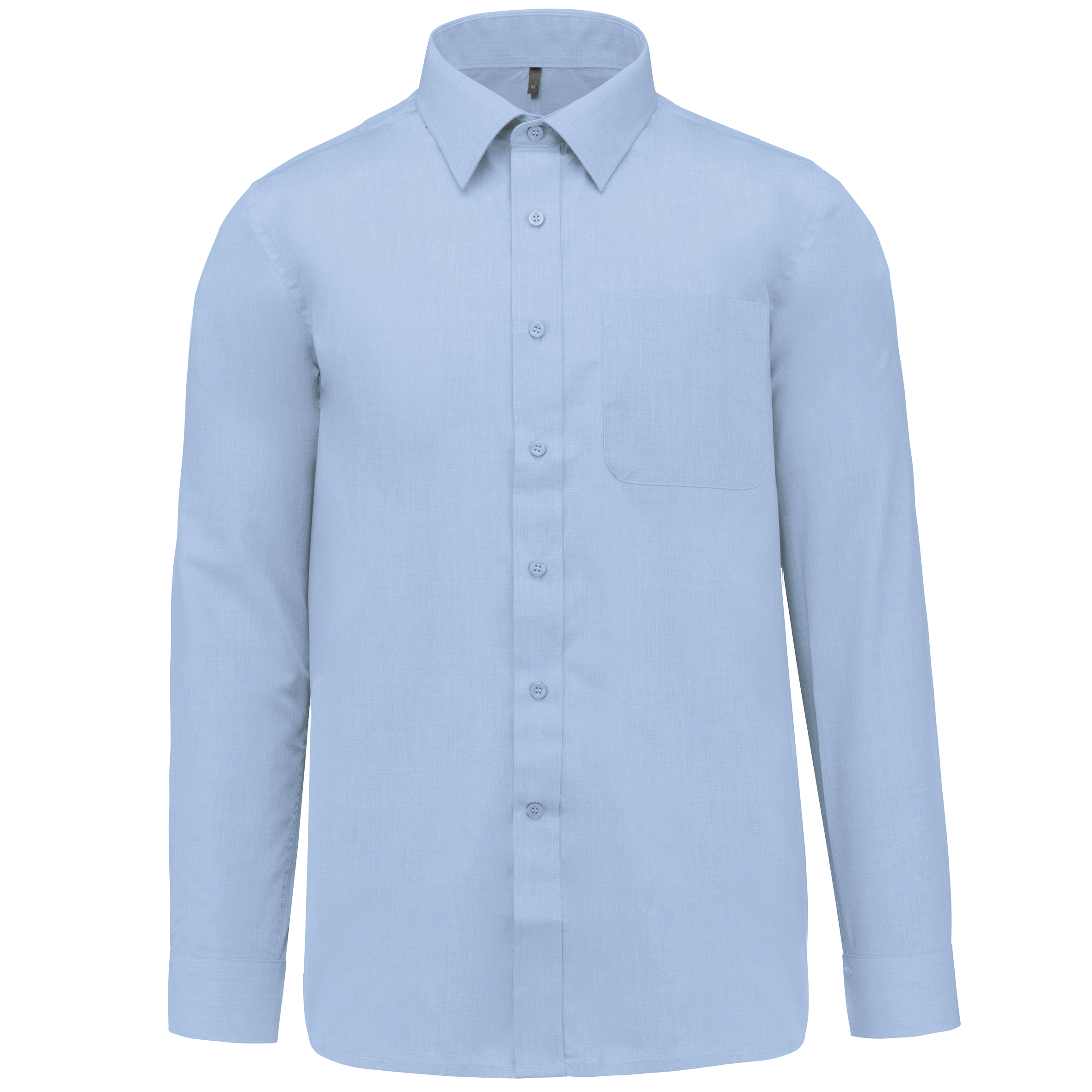 Camisa popeline poliéster / algodão de tratamento fácil - Azul céu vivo