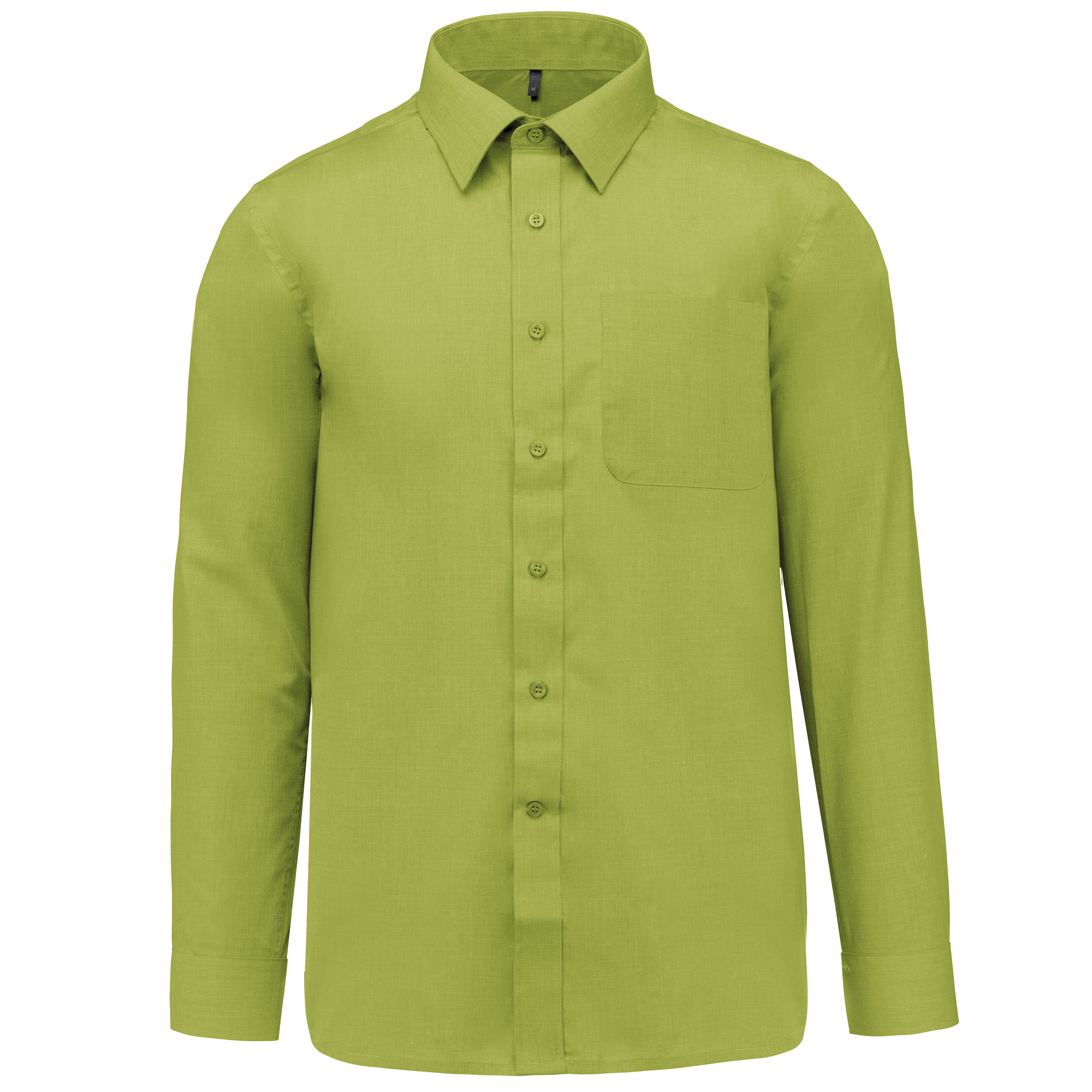 Camisa popeline poliéster / algodão de tratamento fácil - Lima queimado