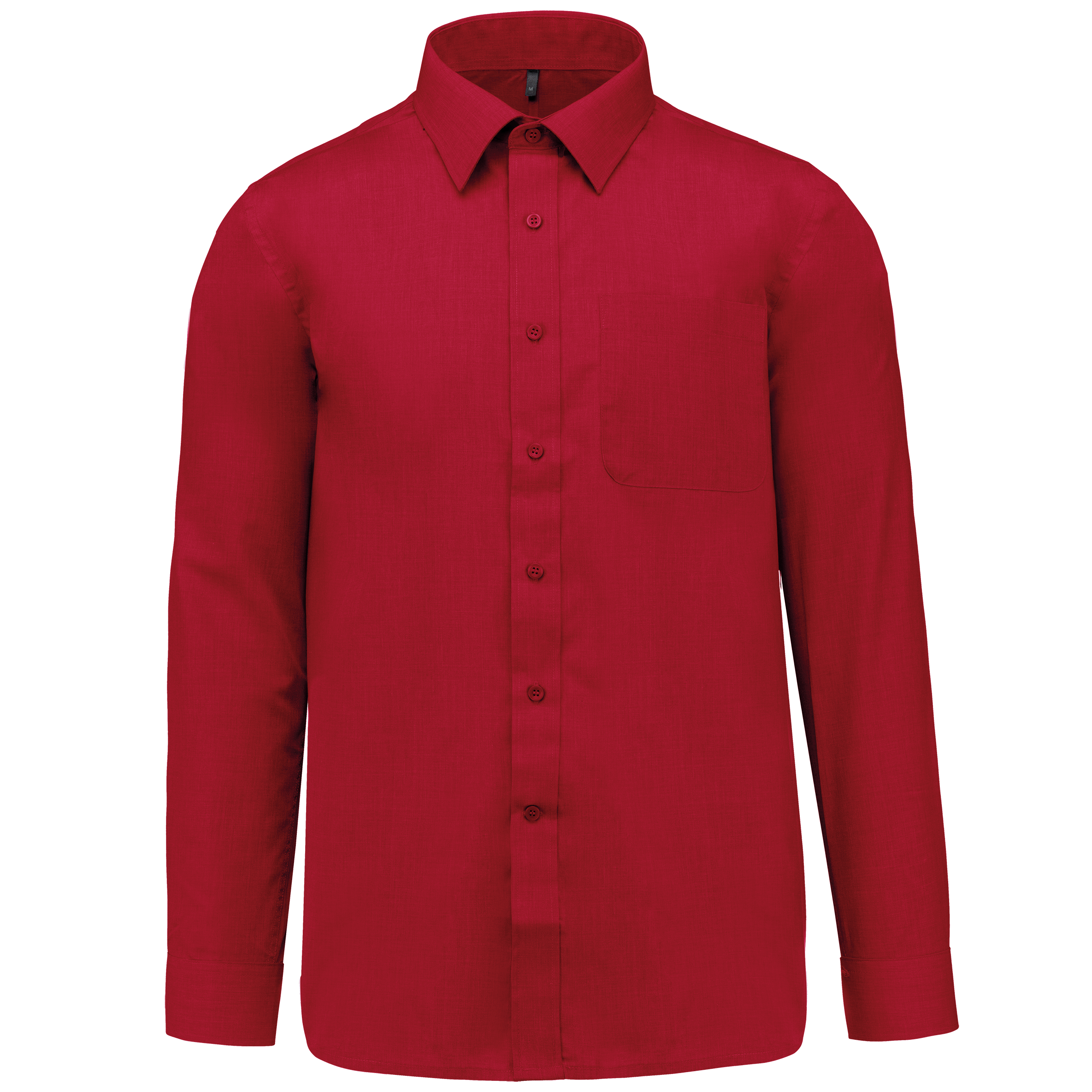 Camisa popeline poliéster / algodão de tratamento fácil - Vermelho clássico