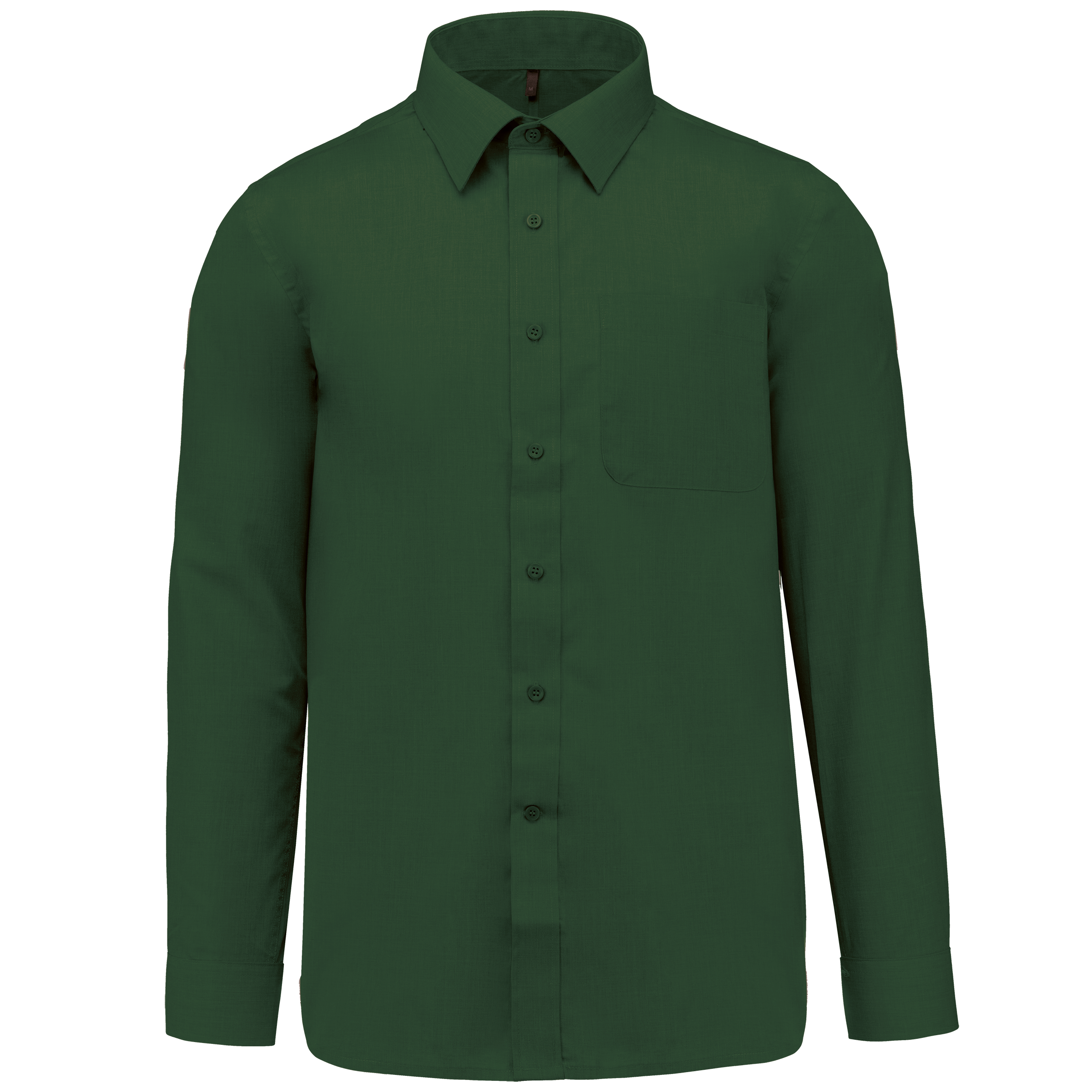 Camisa popeline poliéster / algodão de tratamento fácil - Verde floresta