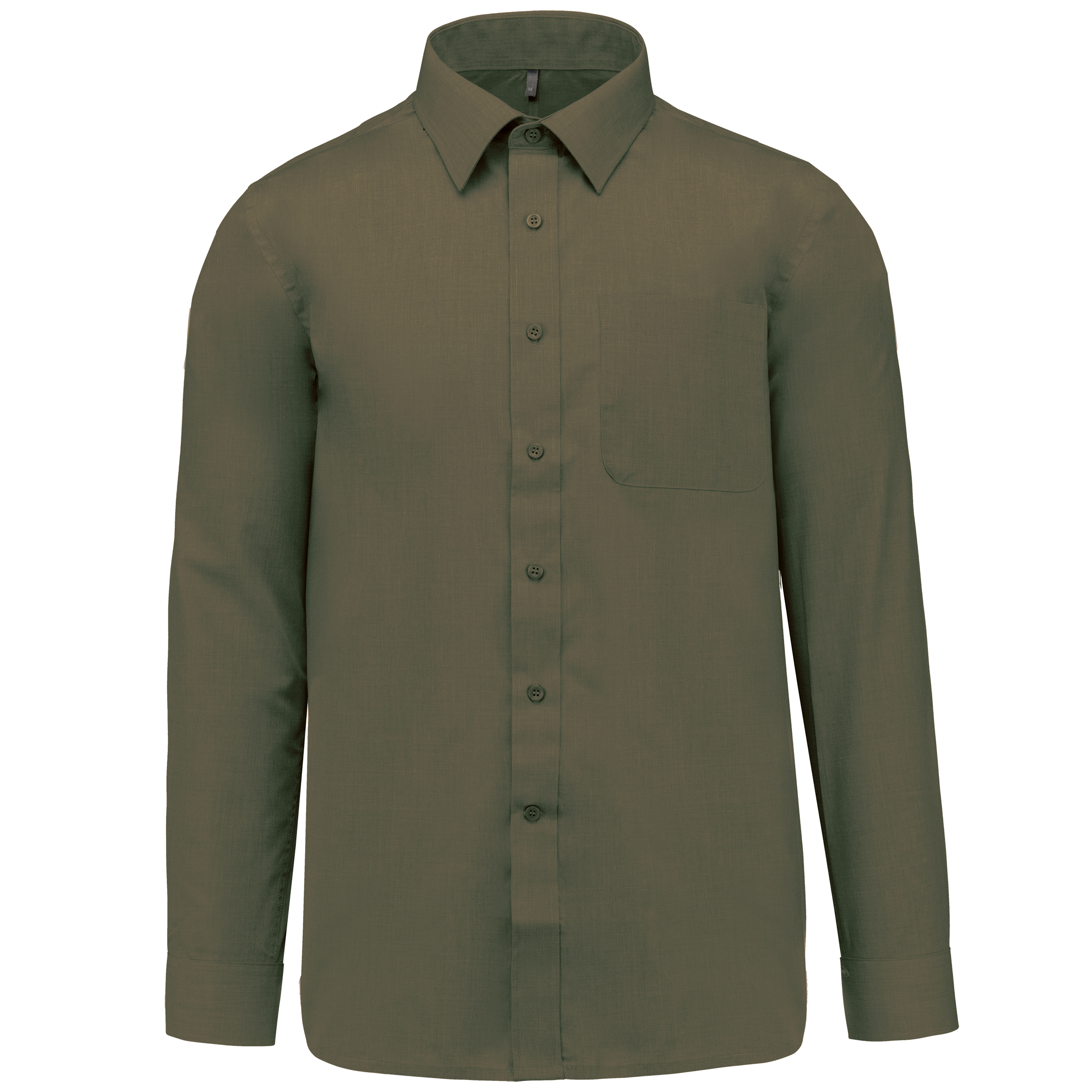 Camisa popeline poliéster / algodão de tratamento fácil - Caqui claro