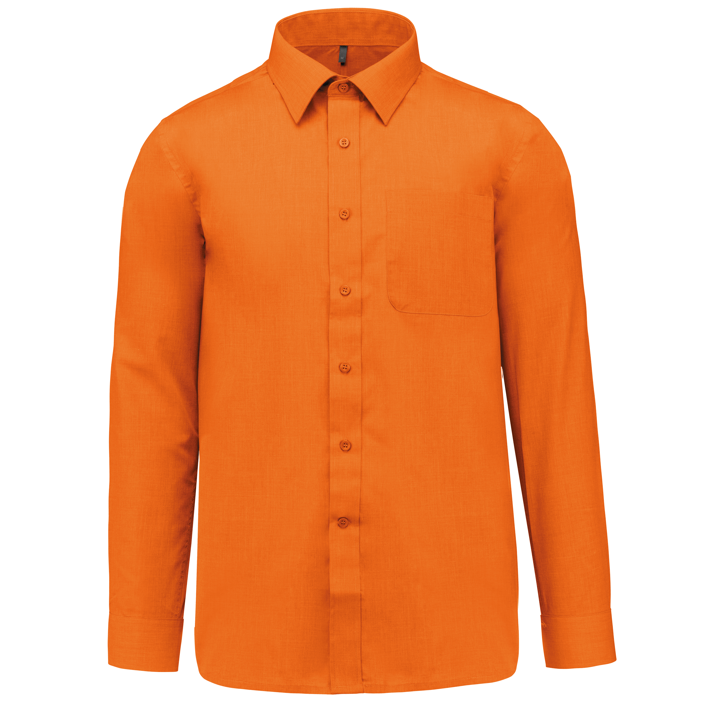 Camisa popeline poliéster / algodão de tratamento fácil - Laranja