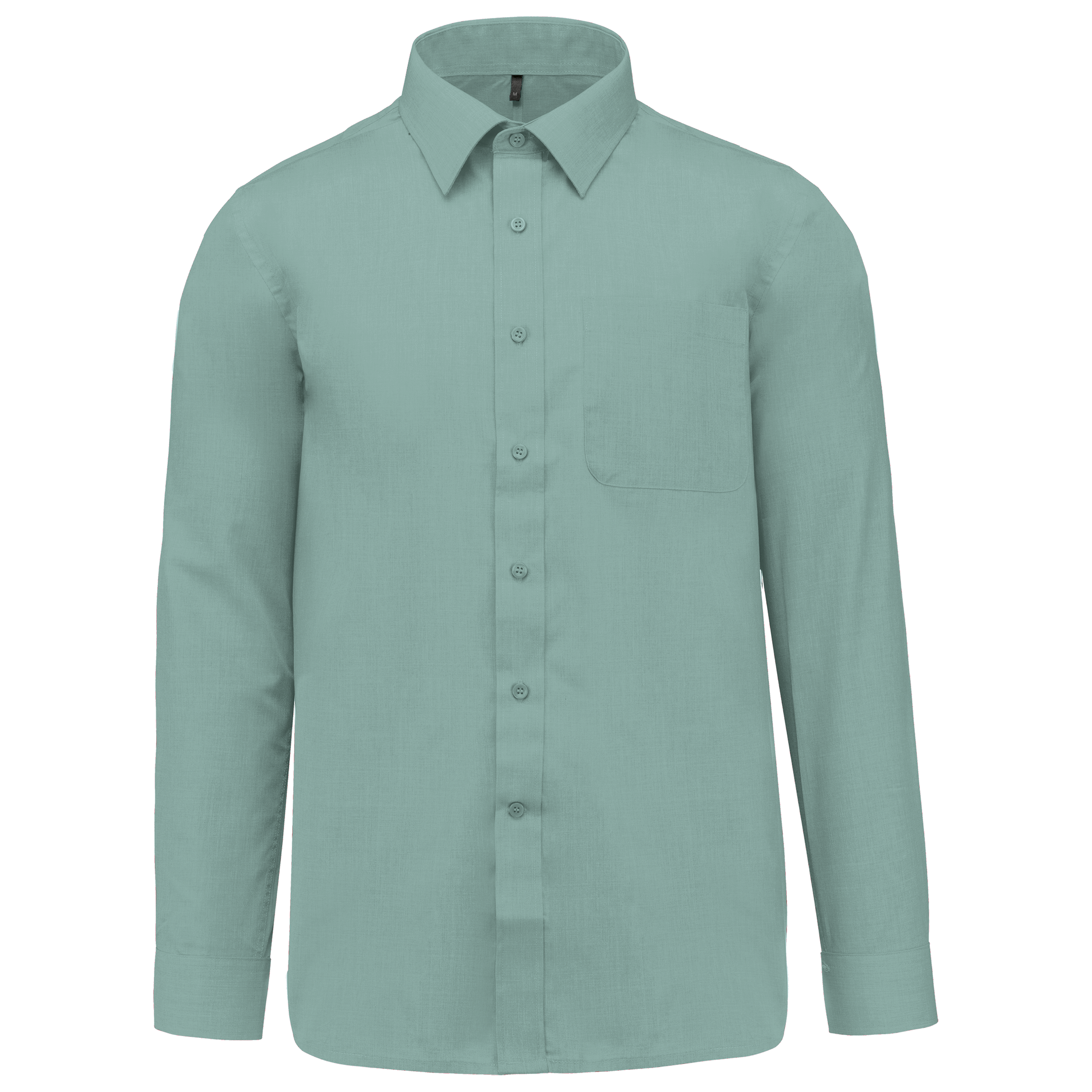 Camisa popeline poliéster / algodão de tratamento fácil - Sálvia