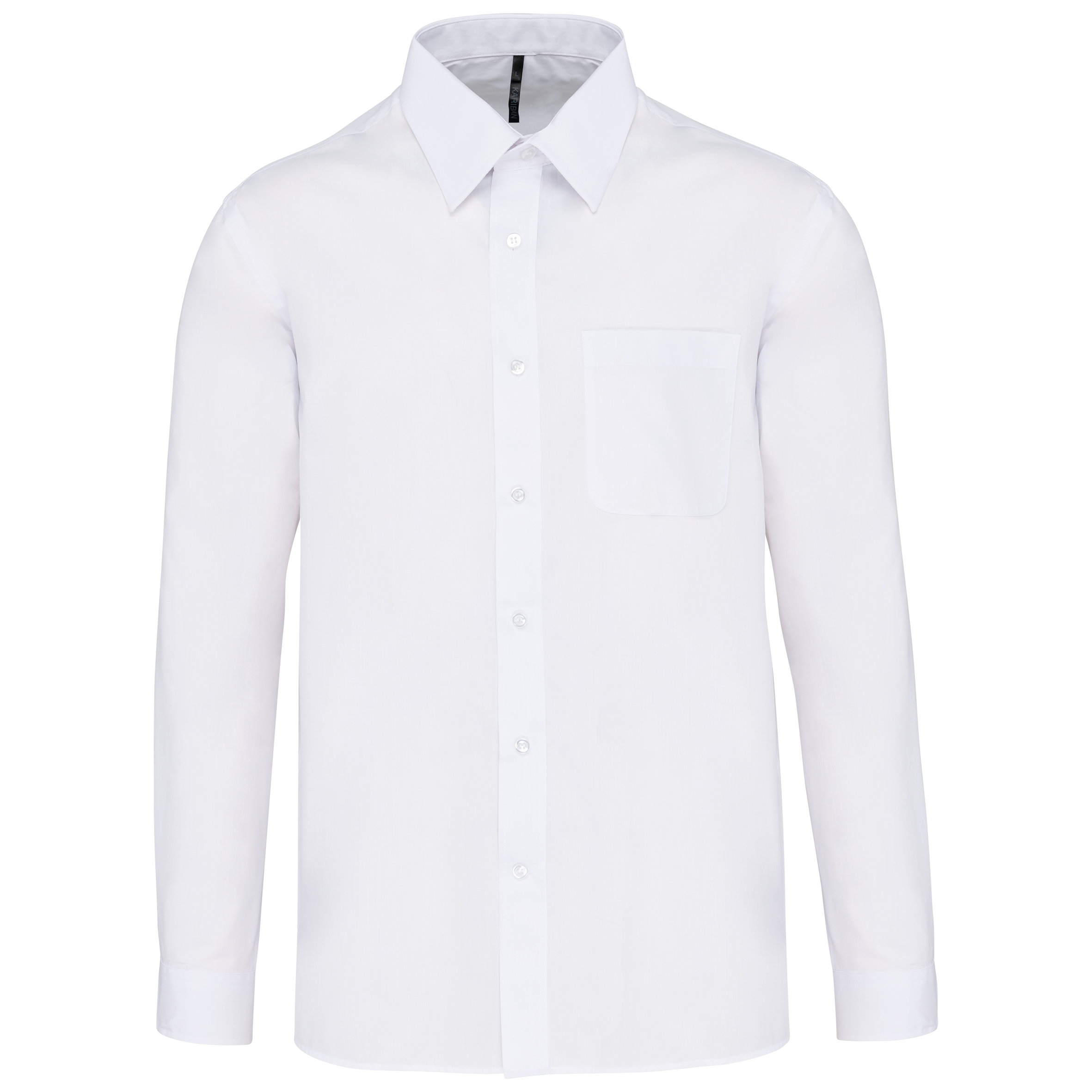 Camisa popeline poliéster / algodão de tratamento fácil - Branco