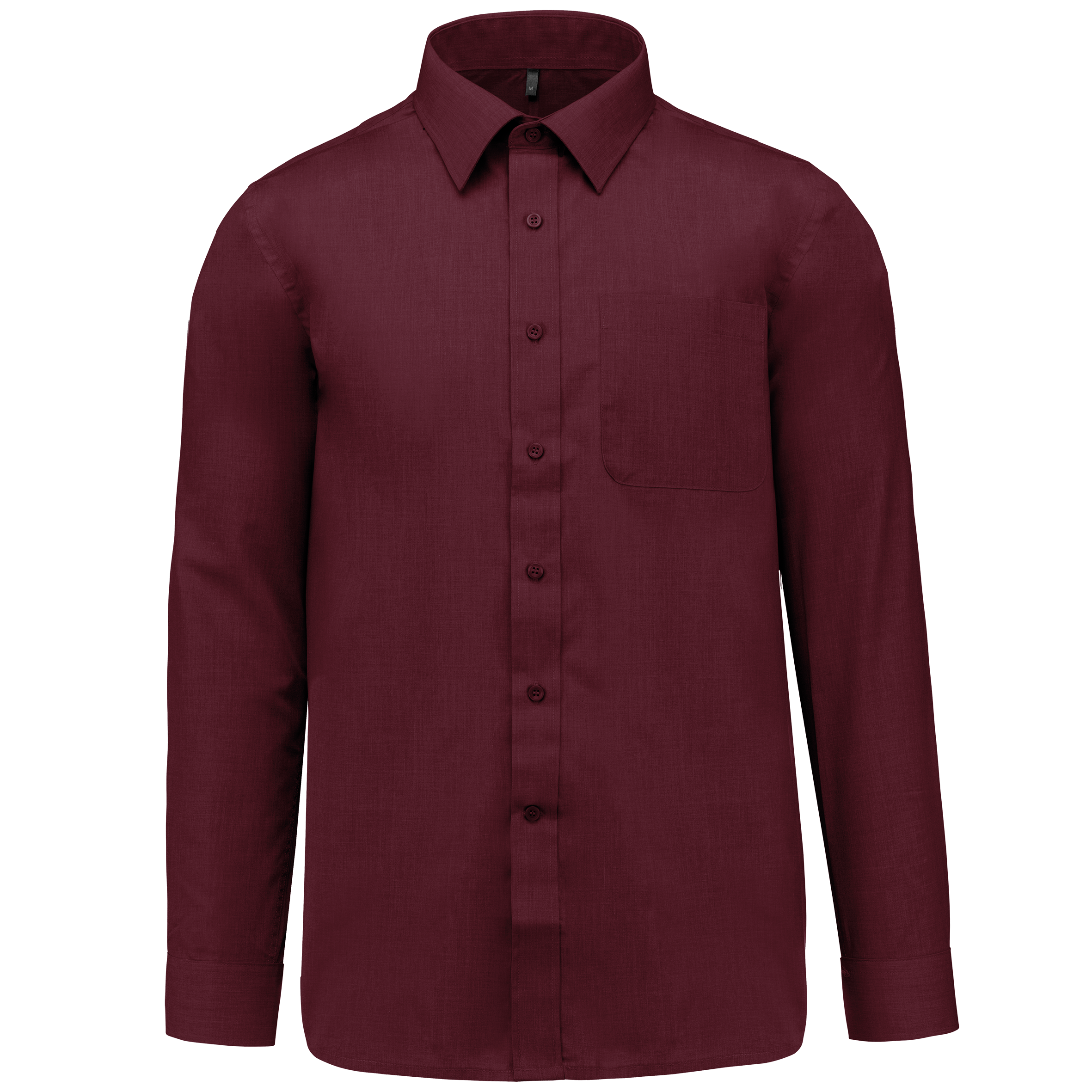 Camisa popeline poliéster / algodão de tratamento fácil - Vinho