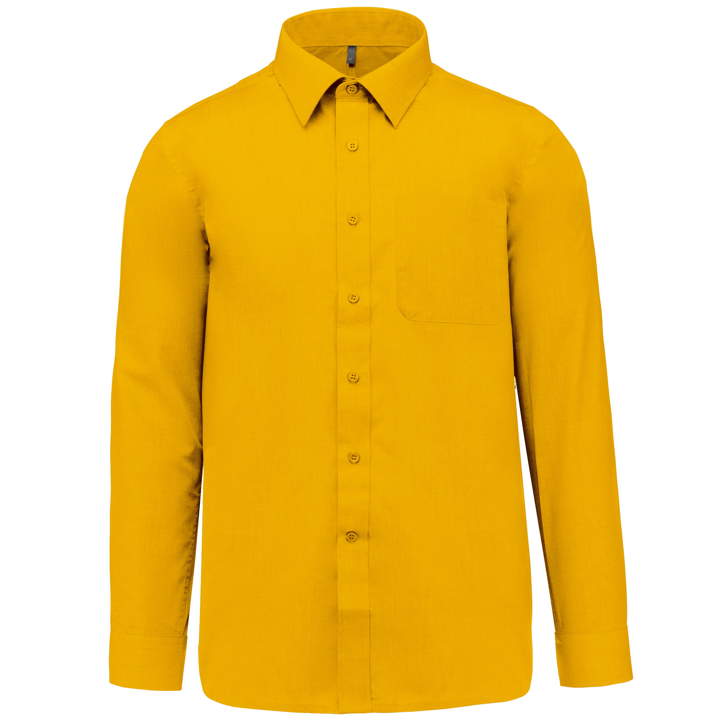 Camisa popeline poliéster / algodão de tratamento fácil - Amarelo