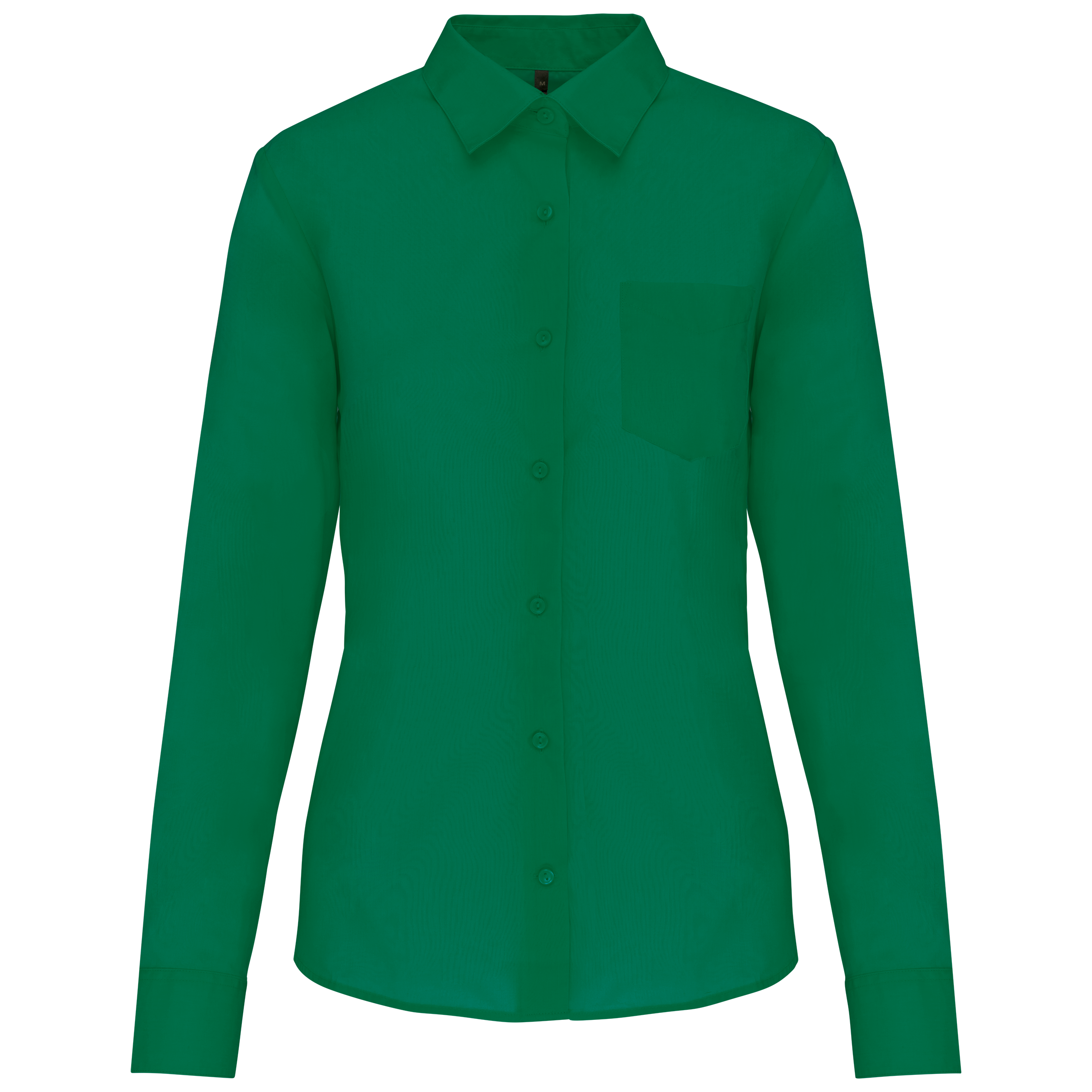 Camisa popeline poliéster / algodão de tratamento fácil de senhora - Verde kelly