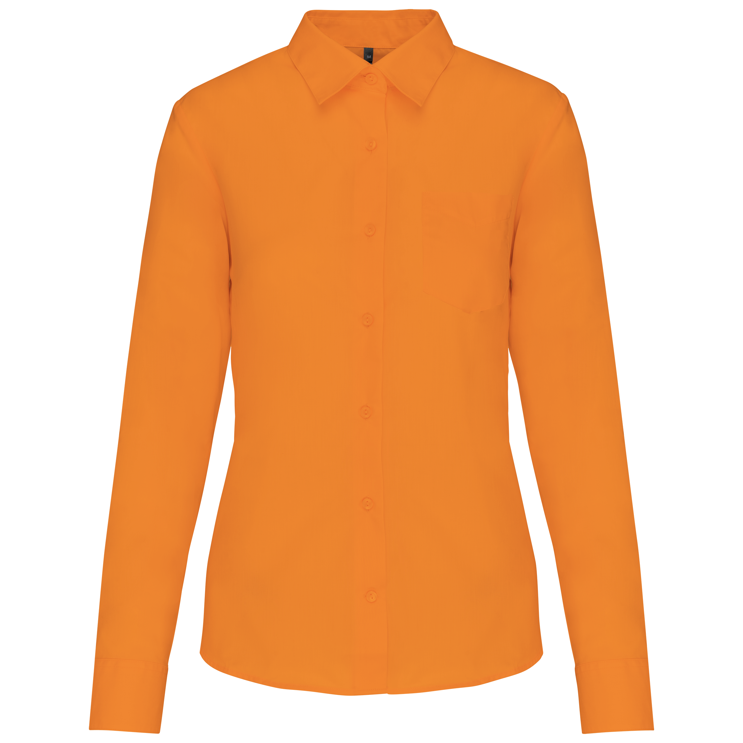Camisa popeline poliéster / algodão de tratamento fácil de senhora - Laranja