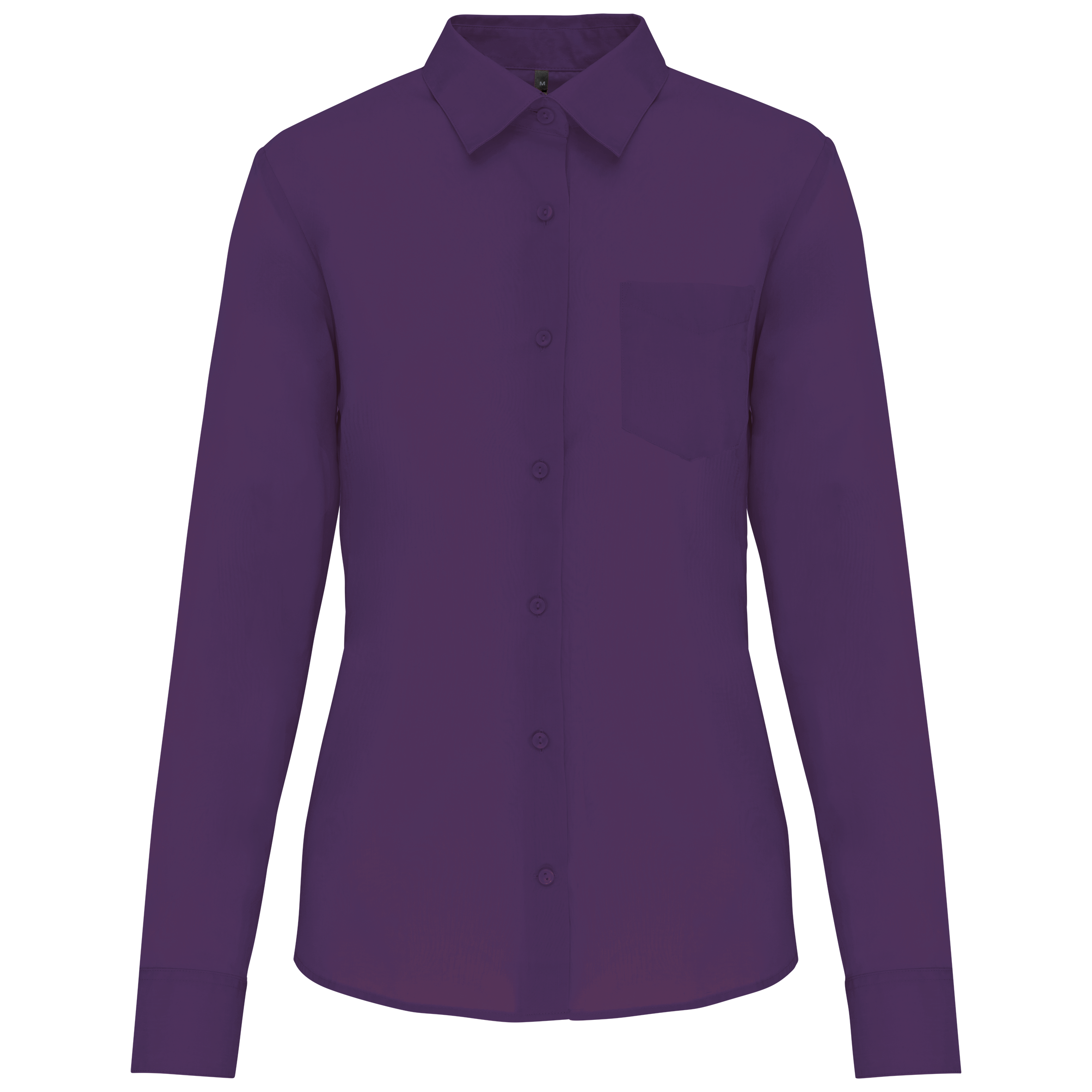 Camisa popeline poliéster / algodão de tratamento fácil de senhora - Roxo