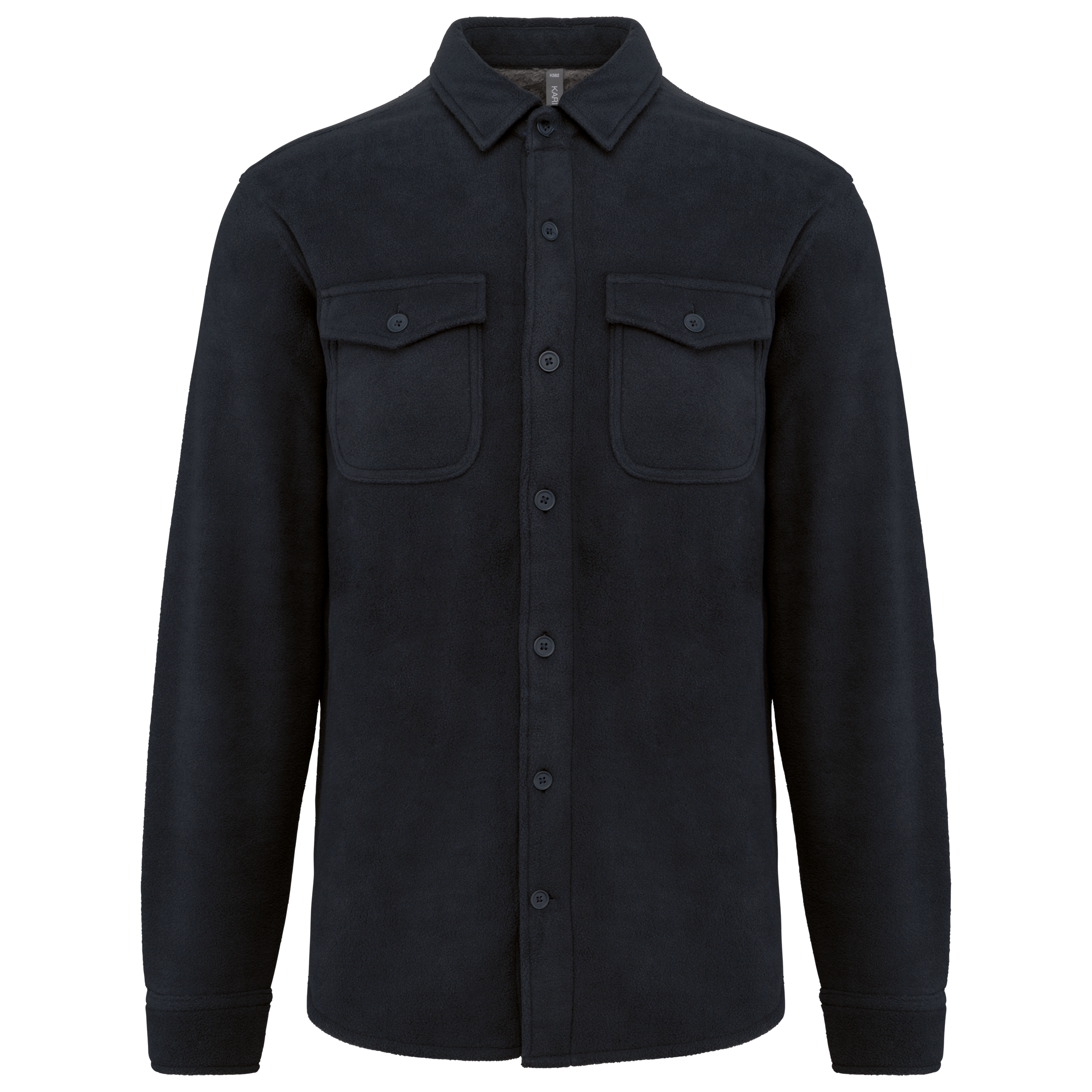 Camisa polar com forro em sherpa - Azul marinho / Storm cinzento