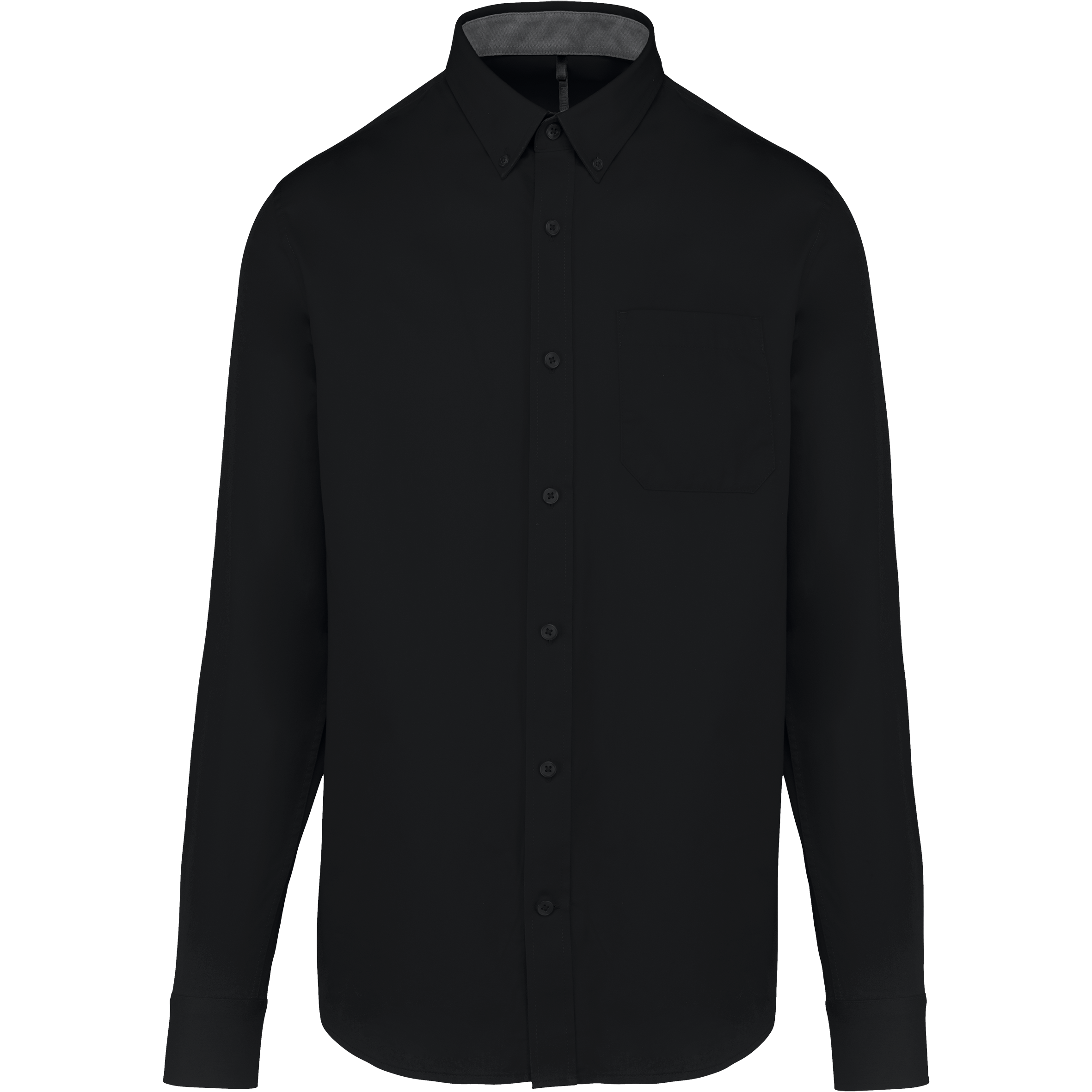 Camisa Nevada de homem de manga comprida - Preto