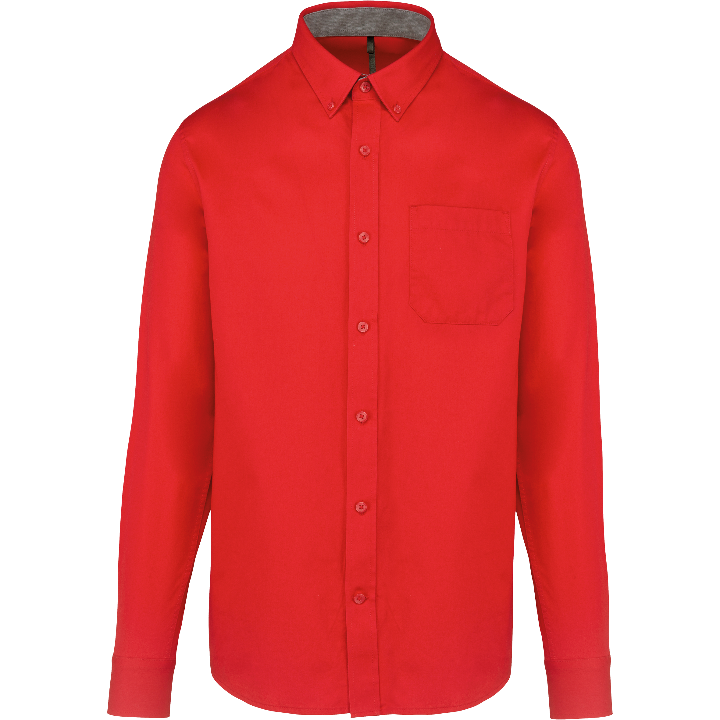 Camisa Nevada de homem de manga comprida - Vermelho