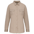 Camisa Safari de senhora manga comprida - Bege