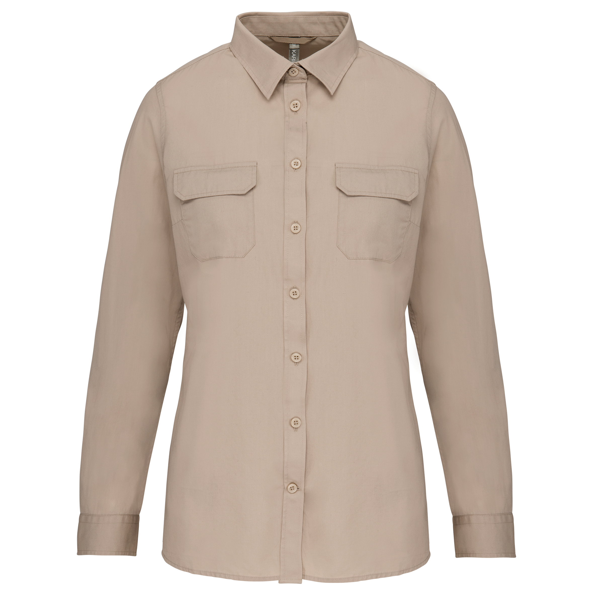 Camisa Safari de senhora manga comprida - Bege