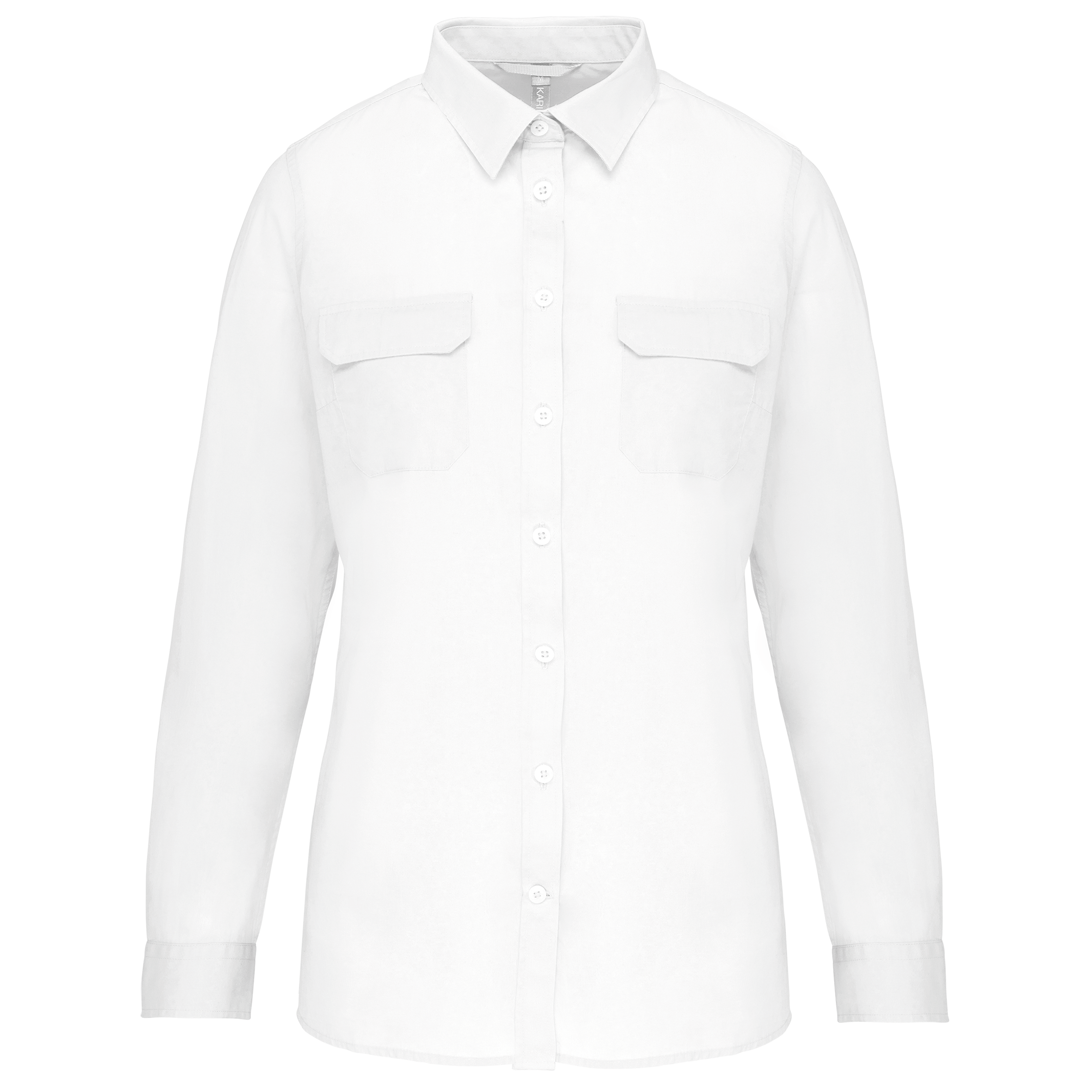 Camisa Safari de senhora manga comprida - Branco