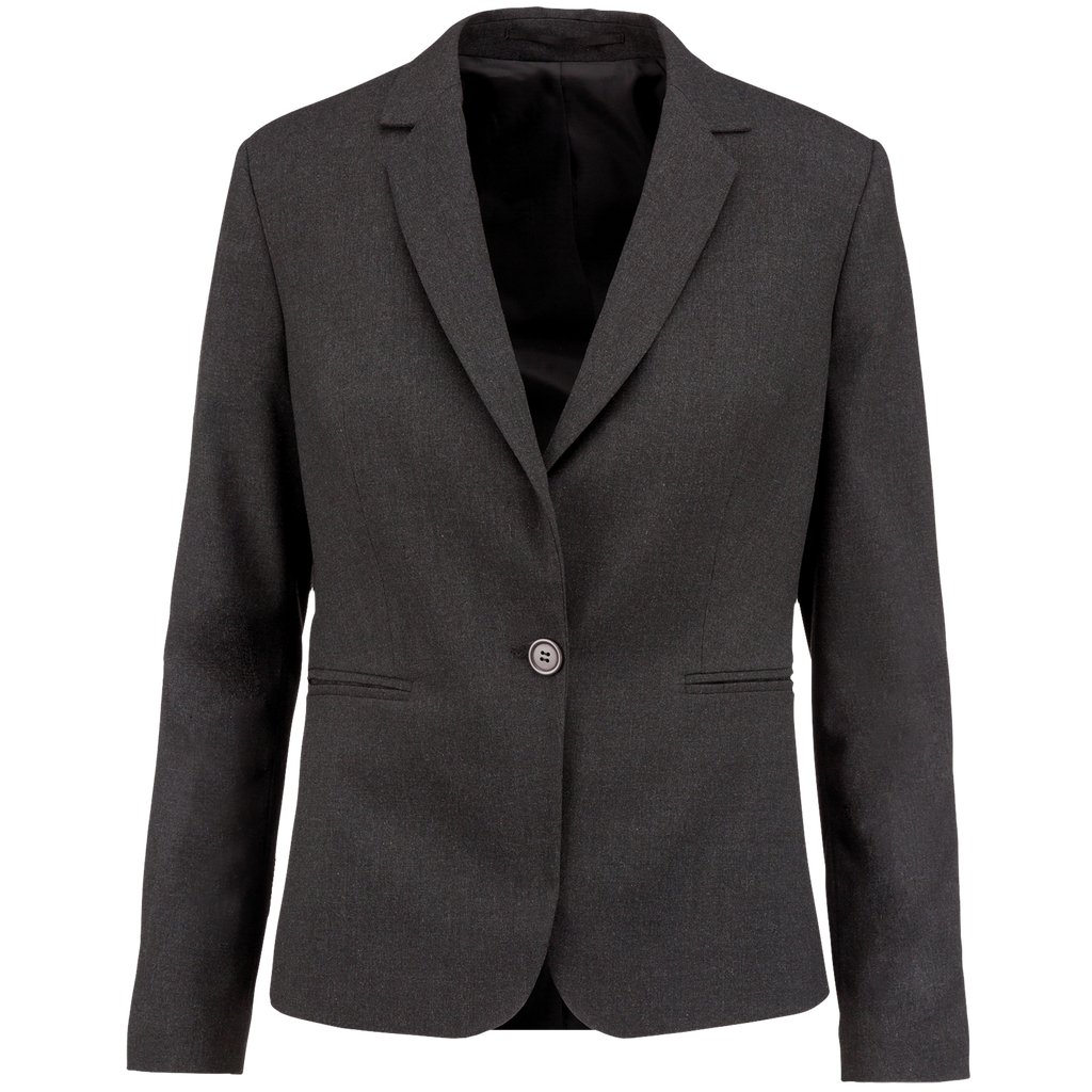 Blazer de Senhora em Viscose e Poliéster - Antracite mesclado