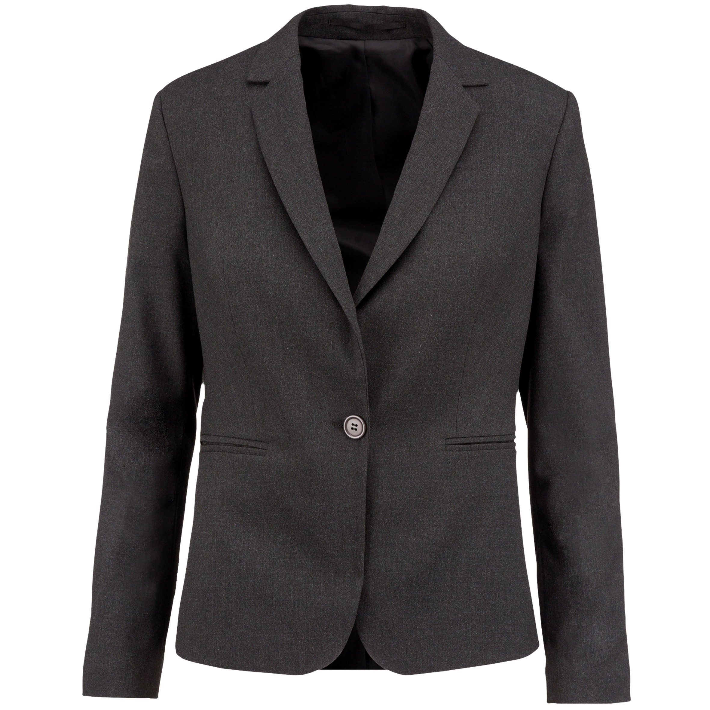 Blazer de Senhora em Viscose e Poliéster - Antracite mesclado