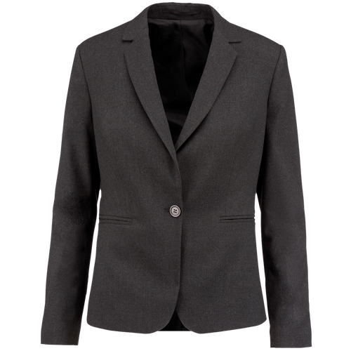 Blazer de Senhora em Viscose e Poliéster - Antracite mesclado