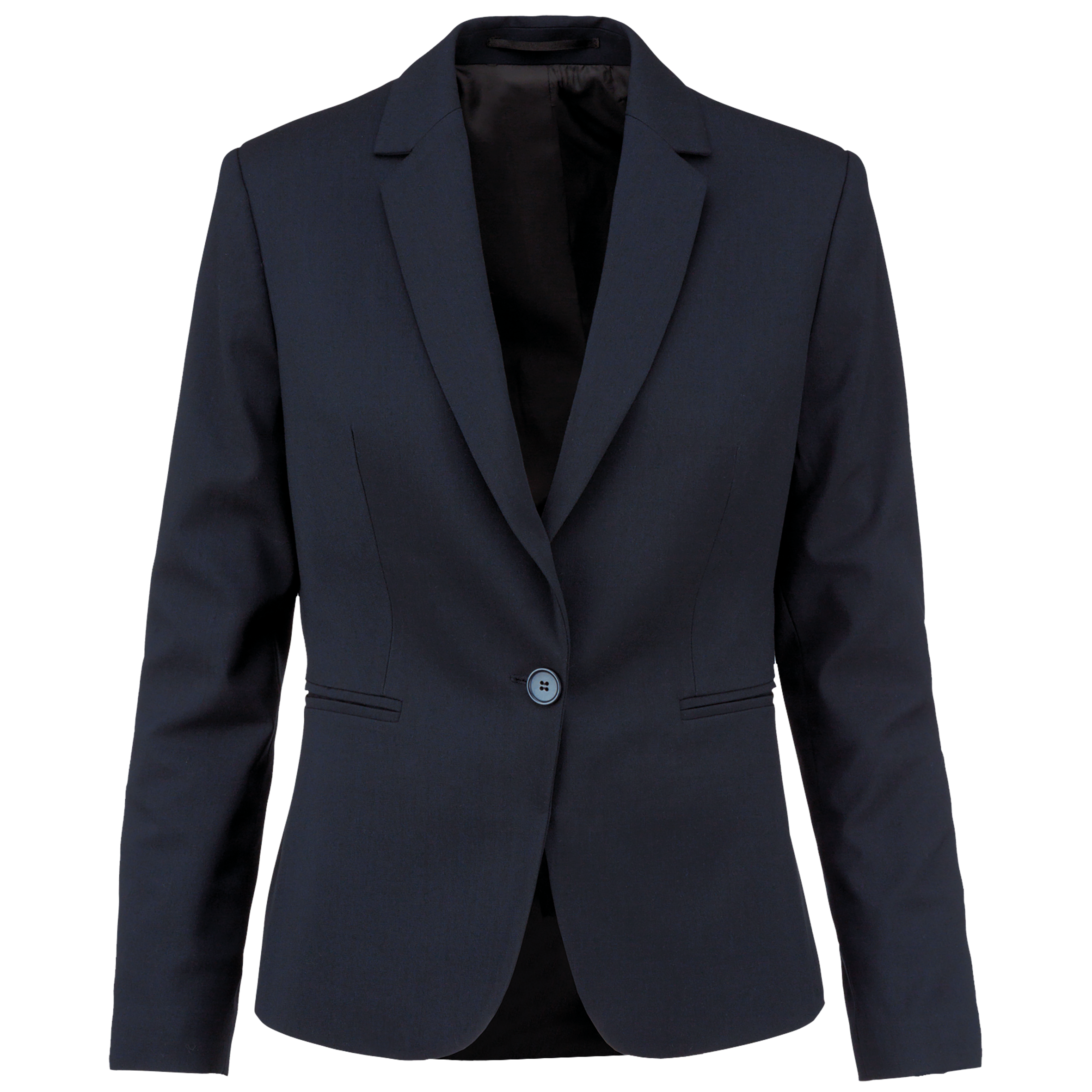 Blazer de Senhora em Viscose e Poliéster - Azul marinho