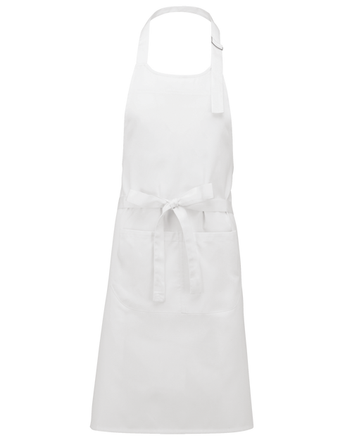 Avental poliéster/algodão lavável a alta temperatura - Branco