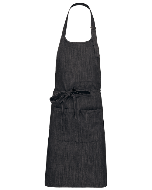 Avental poliéster/algodão com bolso - Preto ganga