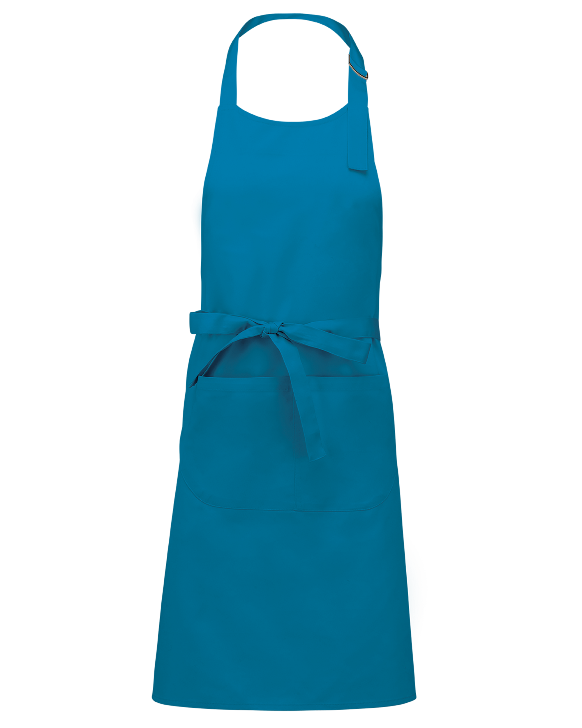Avental poliéster/algodão com bolso - Azul tropical