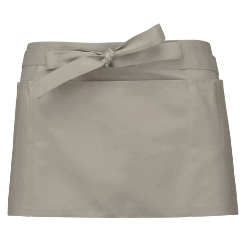 Avental Curto em Poliéster e Algodão - Bege