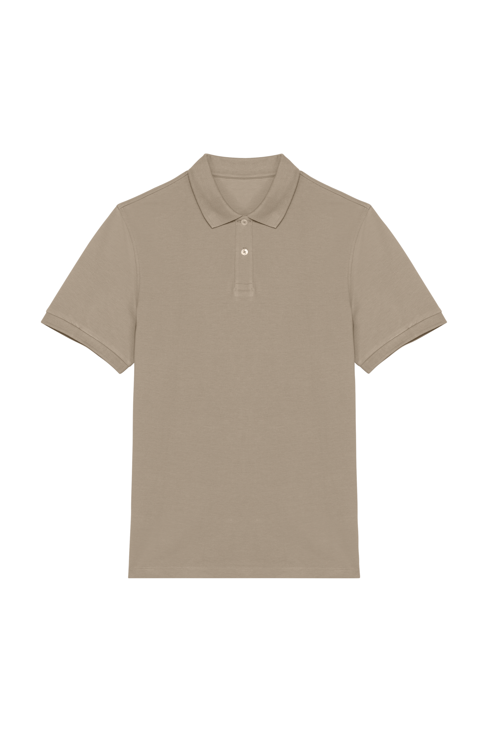 Polo sustentável em malha piqué de homem - Areia molhada