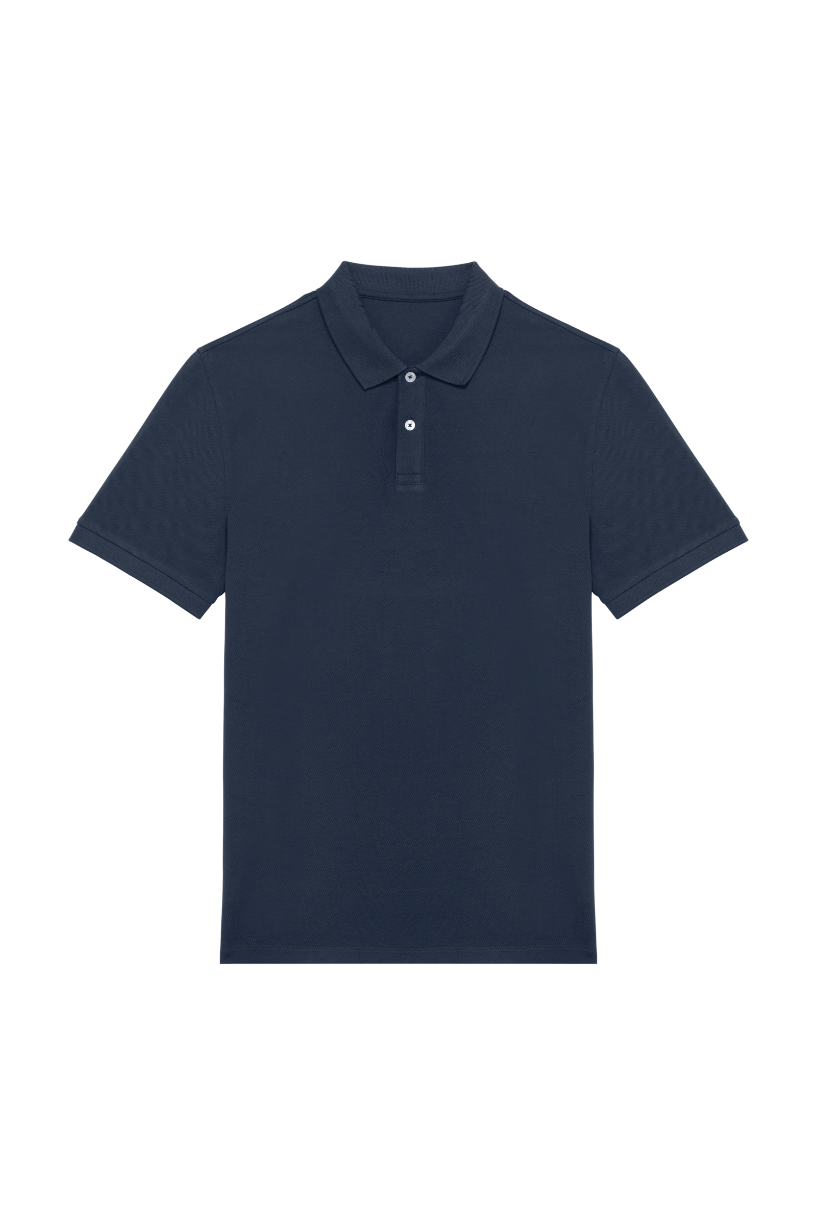 Polo sustentável em malha piqué de homem - Azul marinho