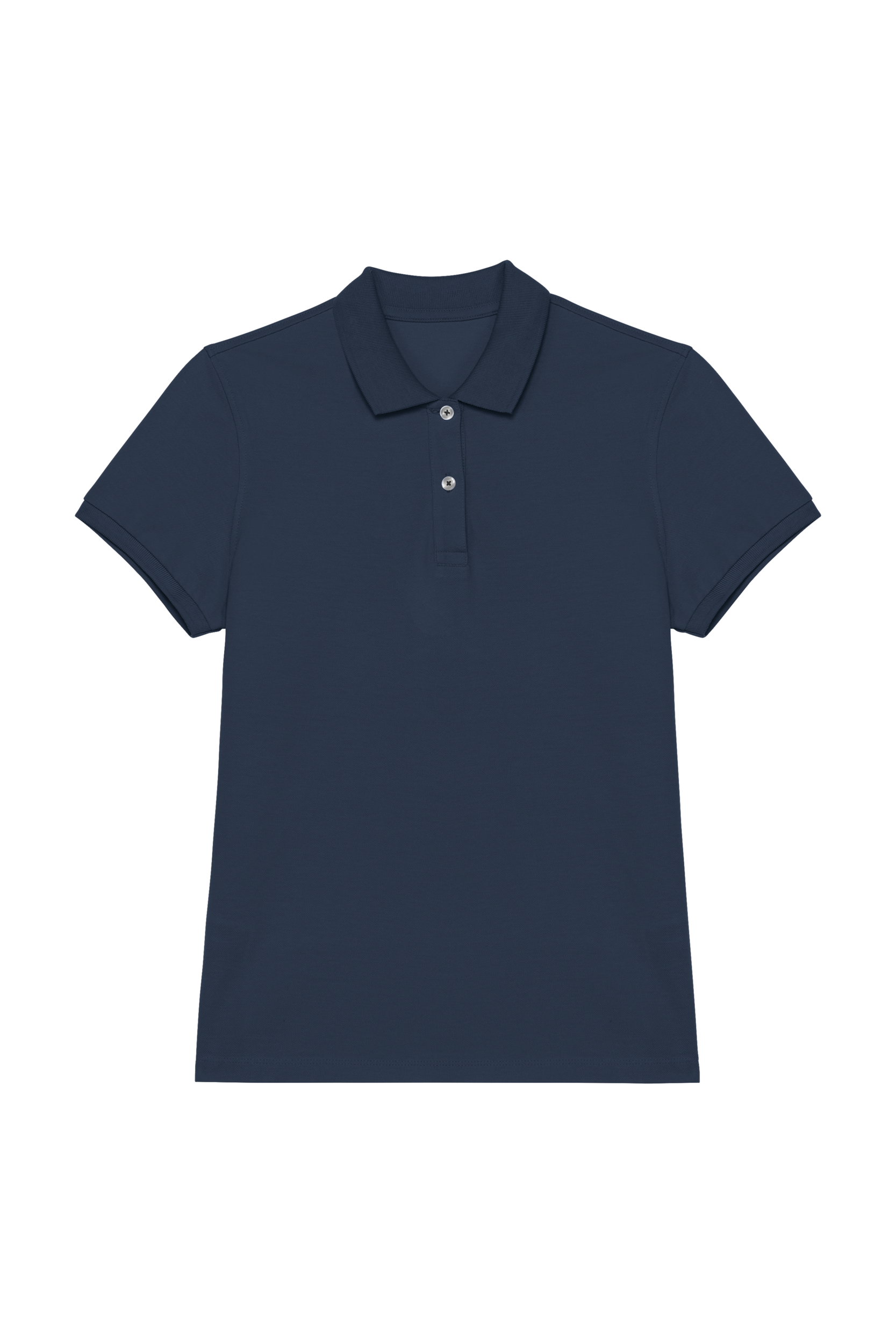 Polo sustentável em malha piqué de senhora - Azul marinho
