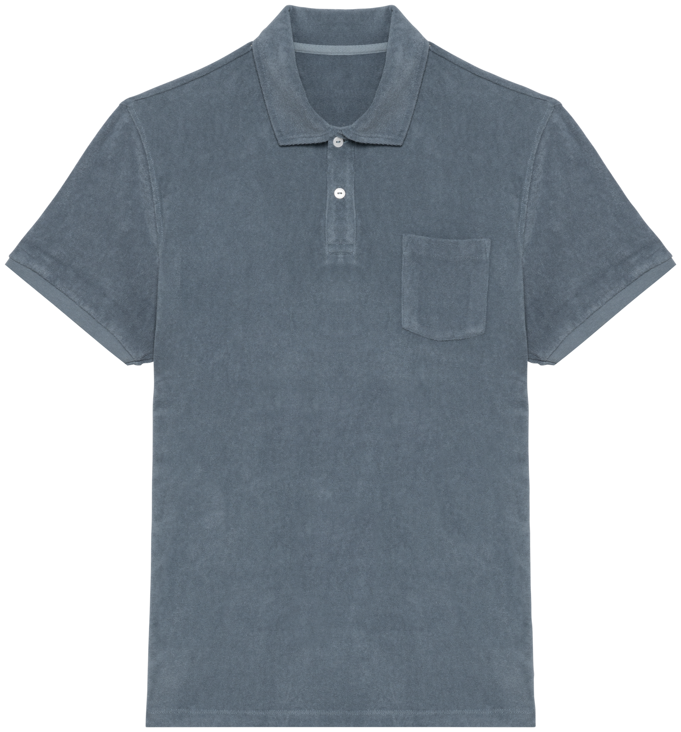 Polo sustentável em malha turca de homem - Cinzento mineral