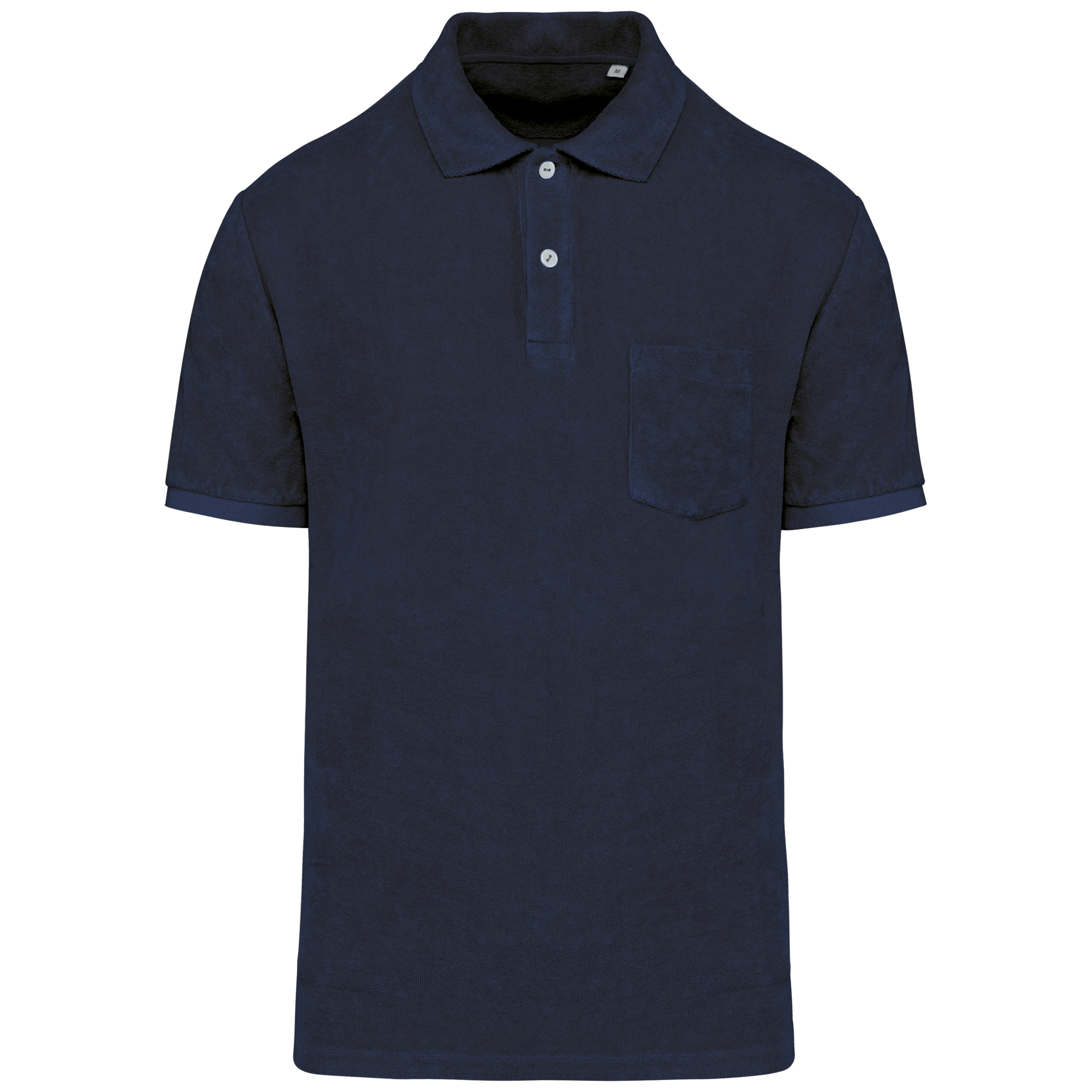 Polo sustentável em malha turca de homem - Azul marinho