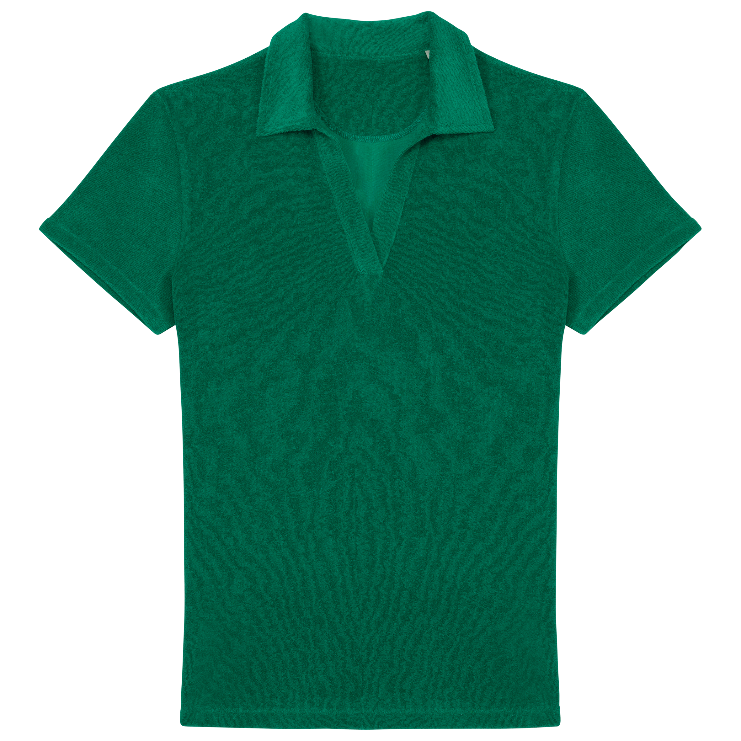 Polo sustentável em malha turca de senhora - Verde malaquita