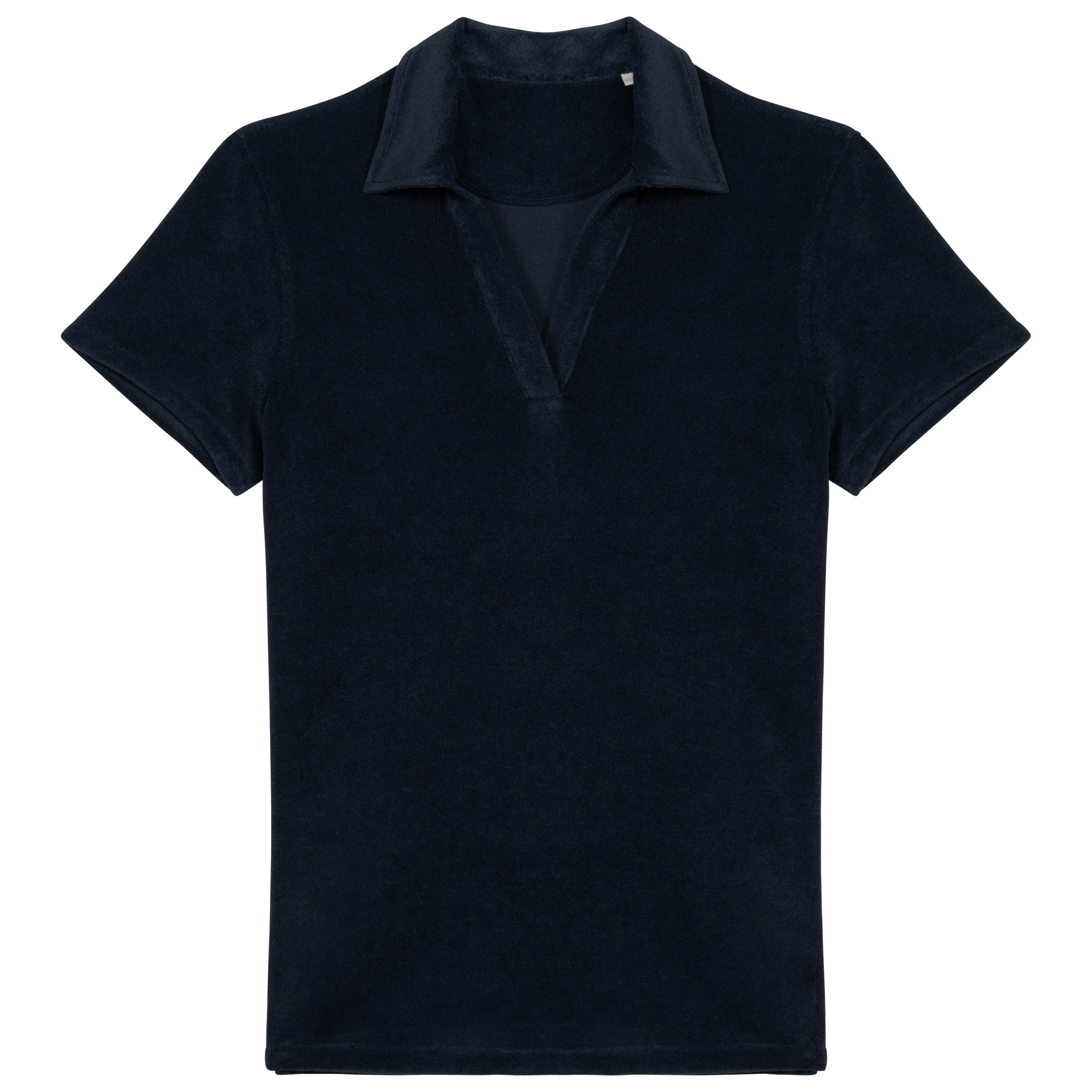 Polo sustentável em malha turca de senhora - Azul marinho