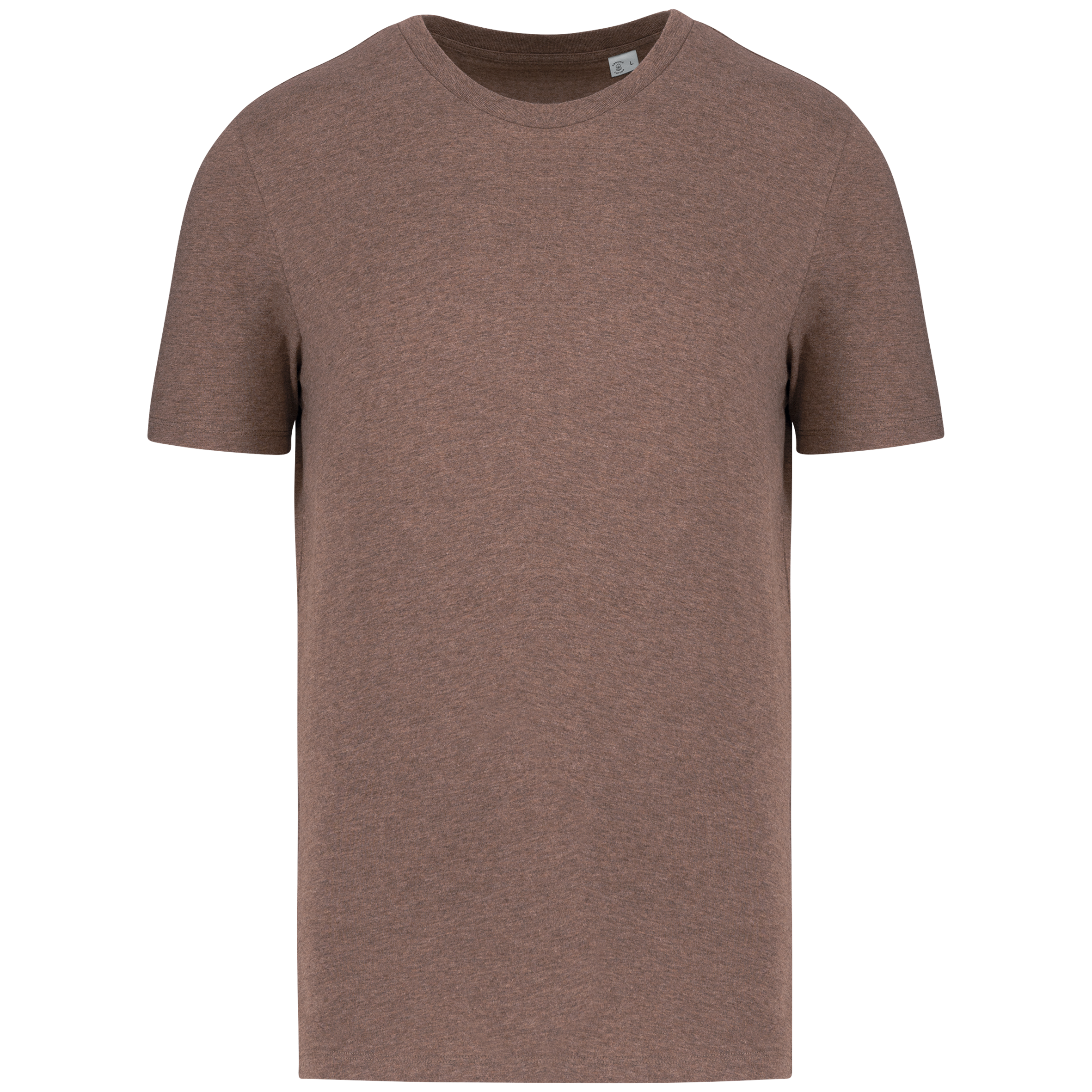 T-shirt Sustentável Unissexo em Algodão Biológico Ringspun - Castanho grizzly mesclado