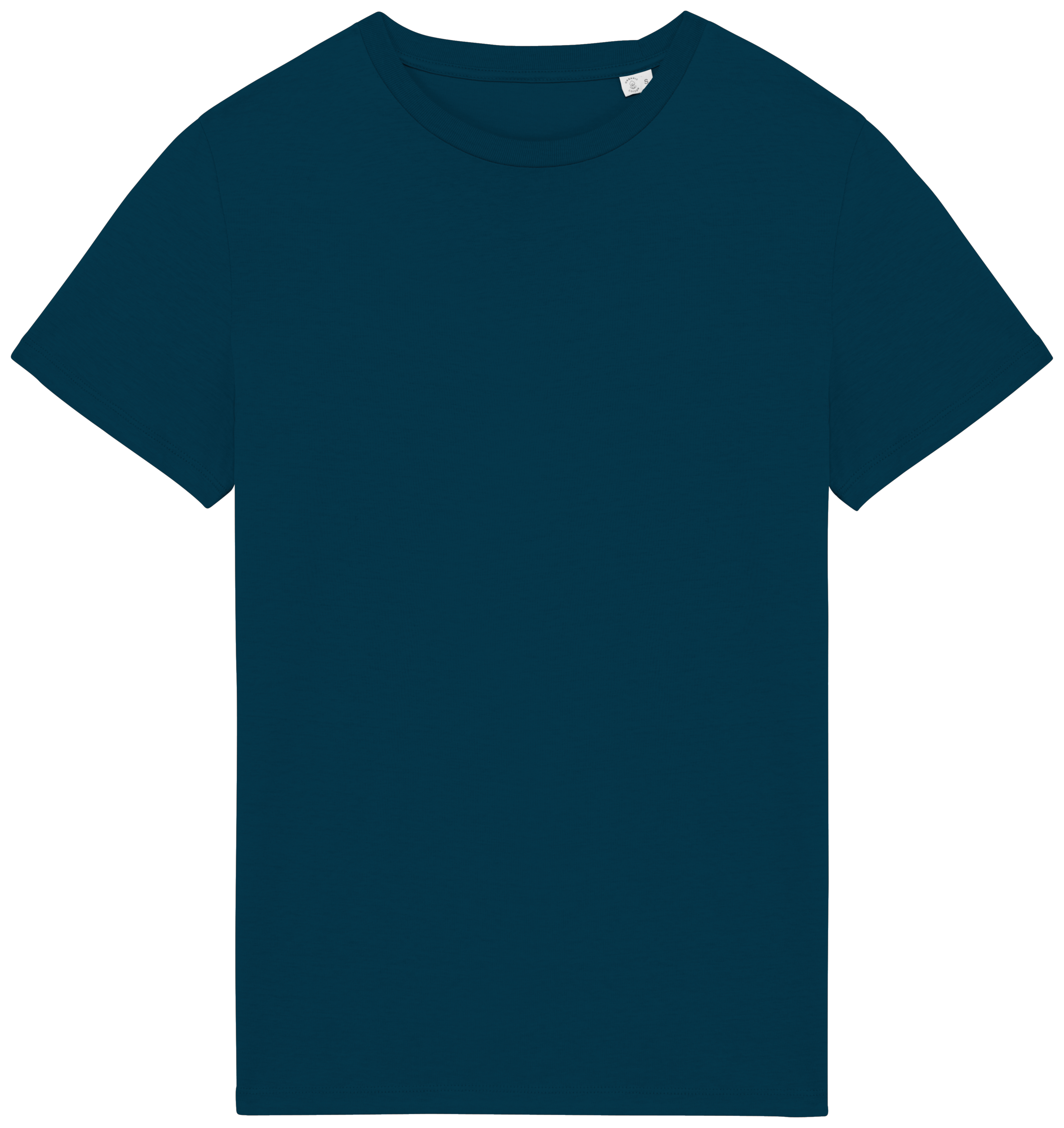 T-shirt Sustentável Unissexo em Algodão Biológico - Azul pavão