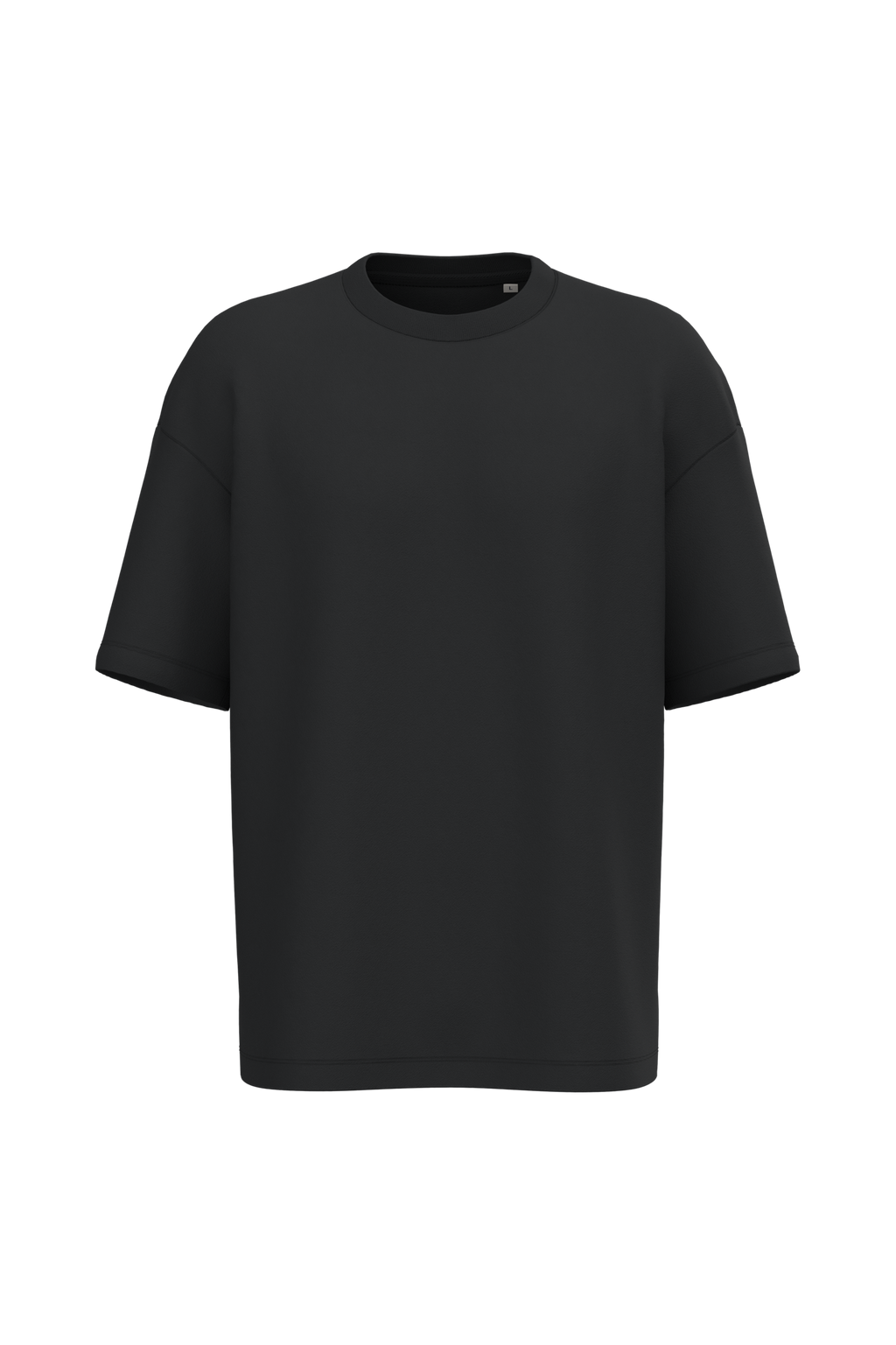T-shirt sustentável oversize French Terry unissexo - Preto