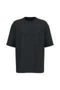 T-shirt sustentável oversize French Terry unissexo - Preto
