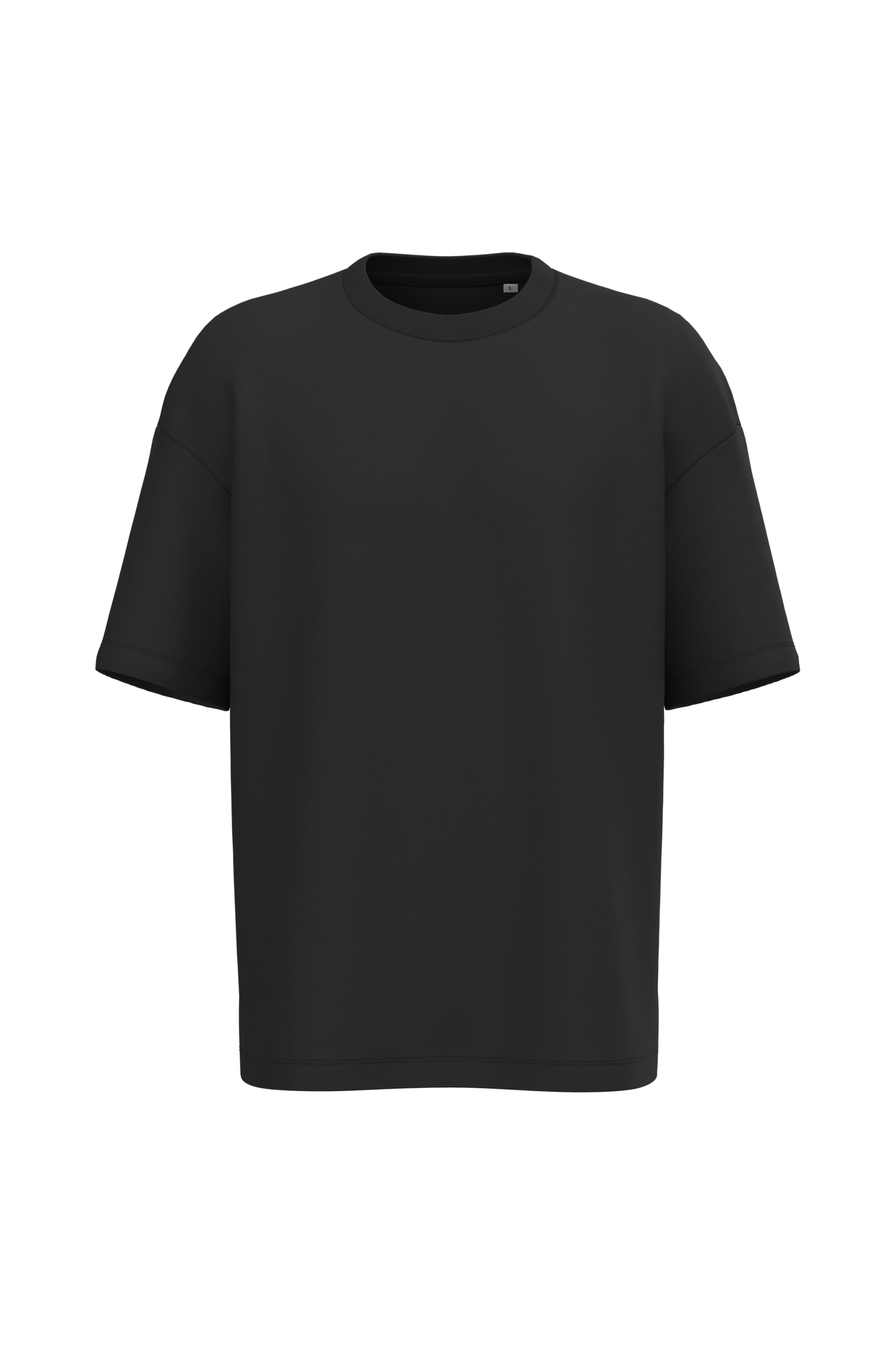 T-shirt sustentável oversize French Terry unissexo - Preto