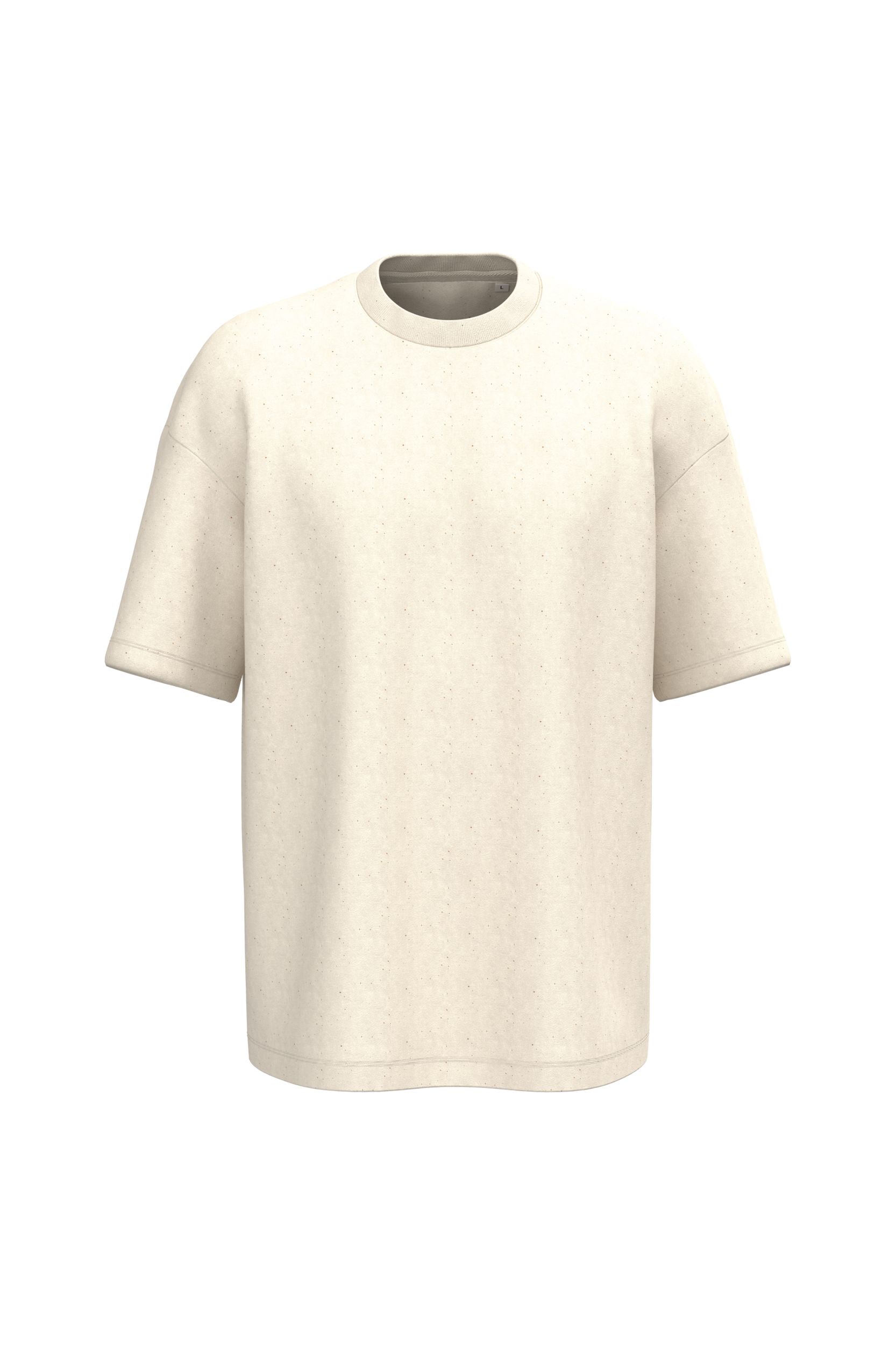 T-shirt sustentável oversize French Terry unissexo - Natural cru