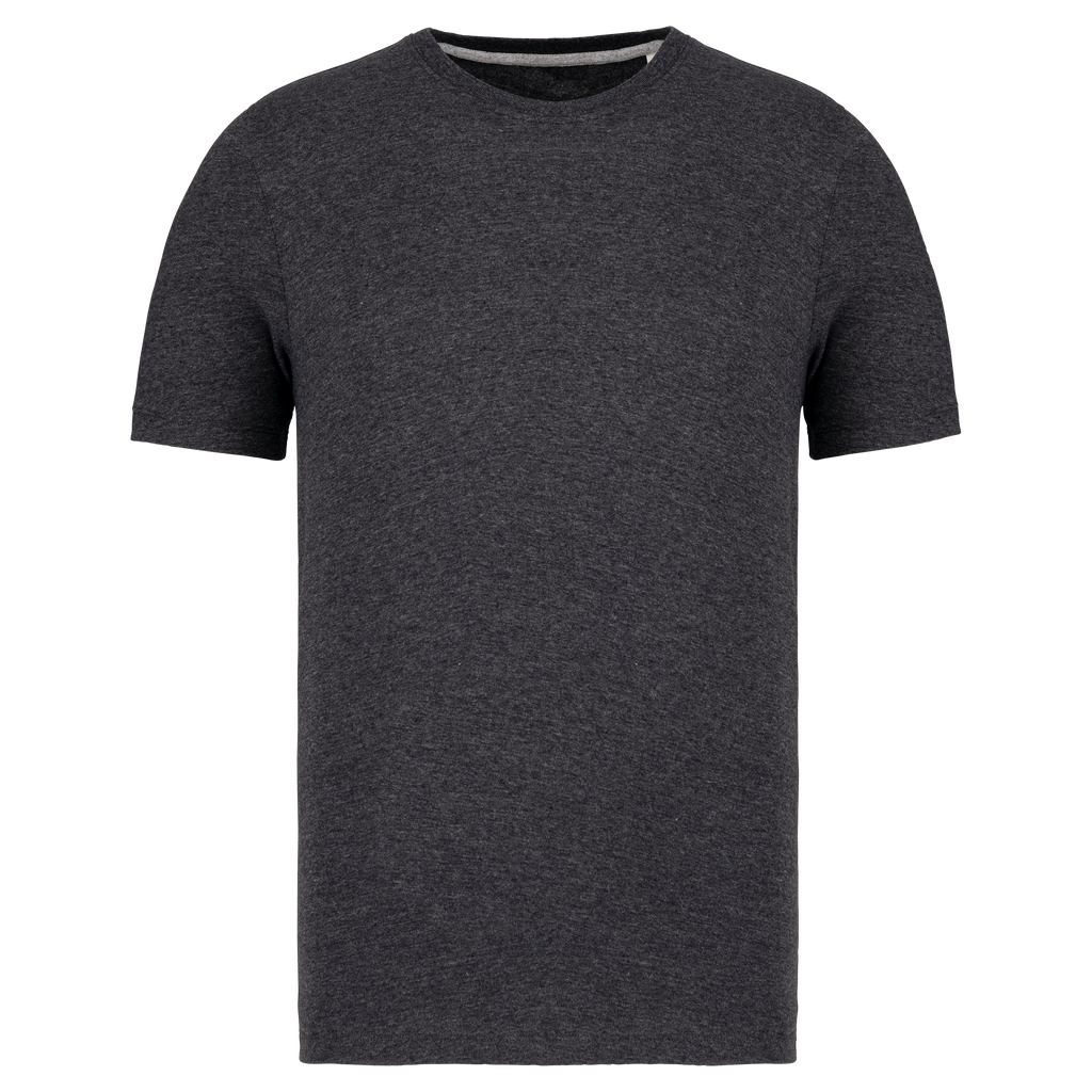 T-shirt sustentável reciclada unissexo - Antracite reciclado mesclado