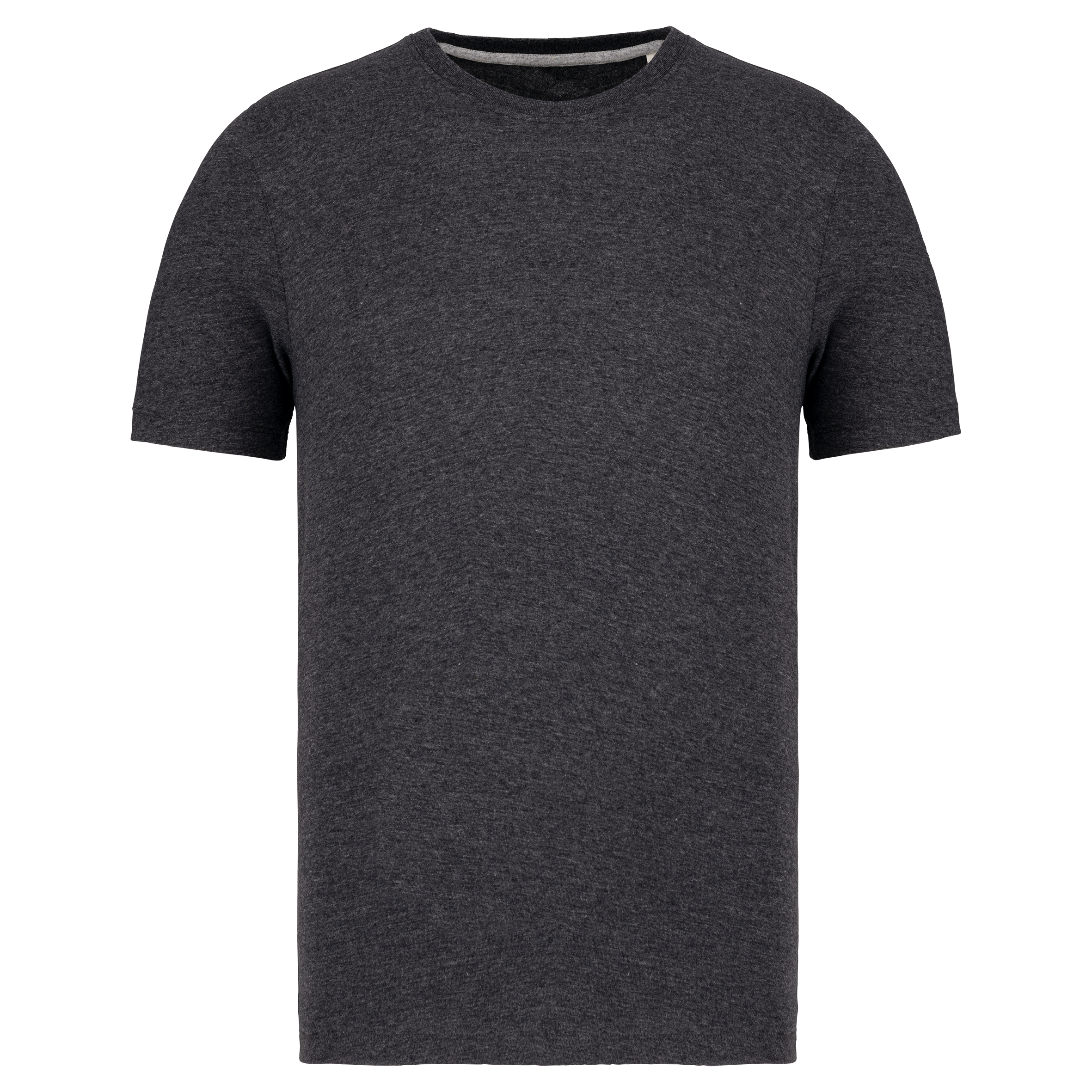 T-shirt sustentável reciclada unissexo - Antracite reciclado mesclado