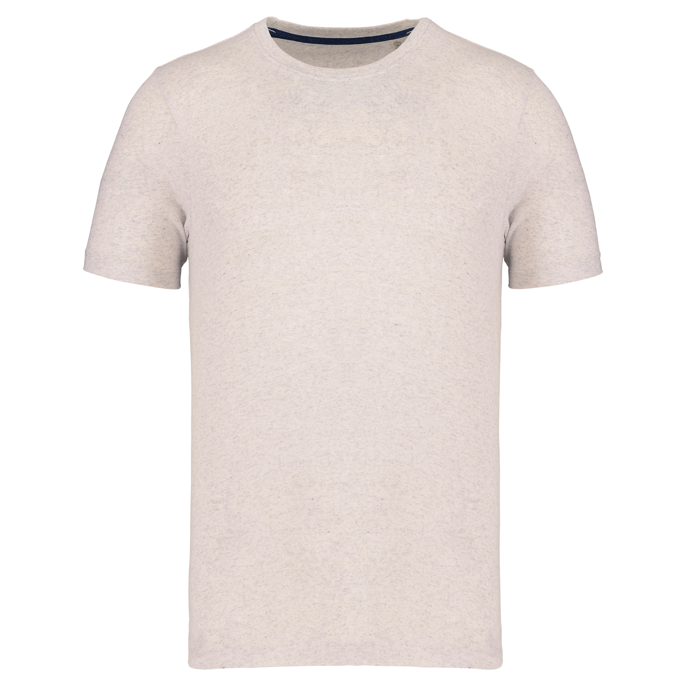T-shirt sustentável reciclada unissexo - Creme reciclado mesclado