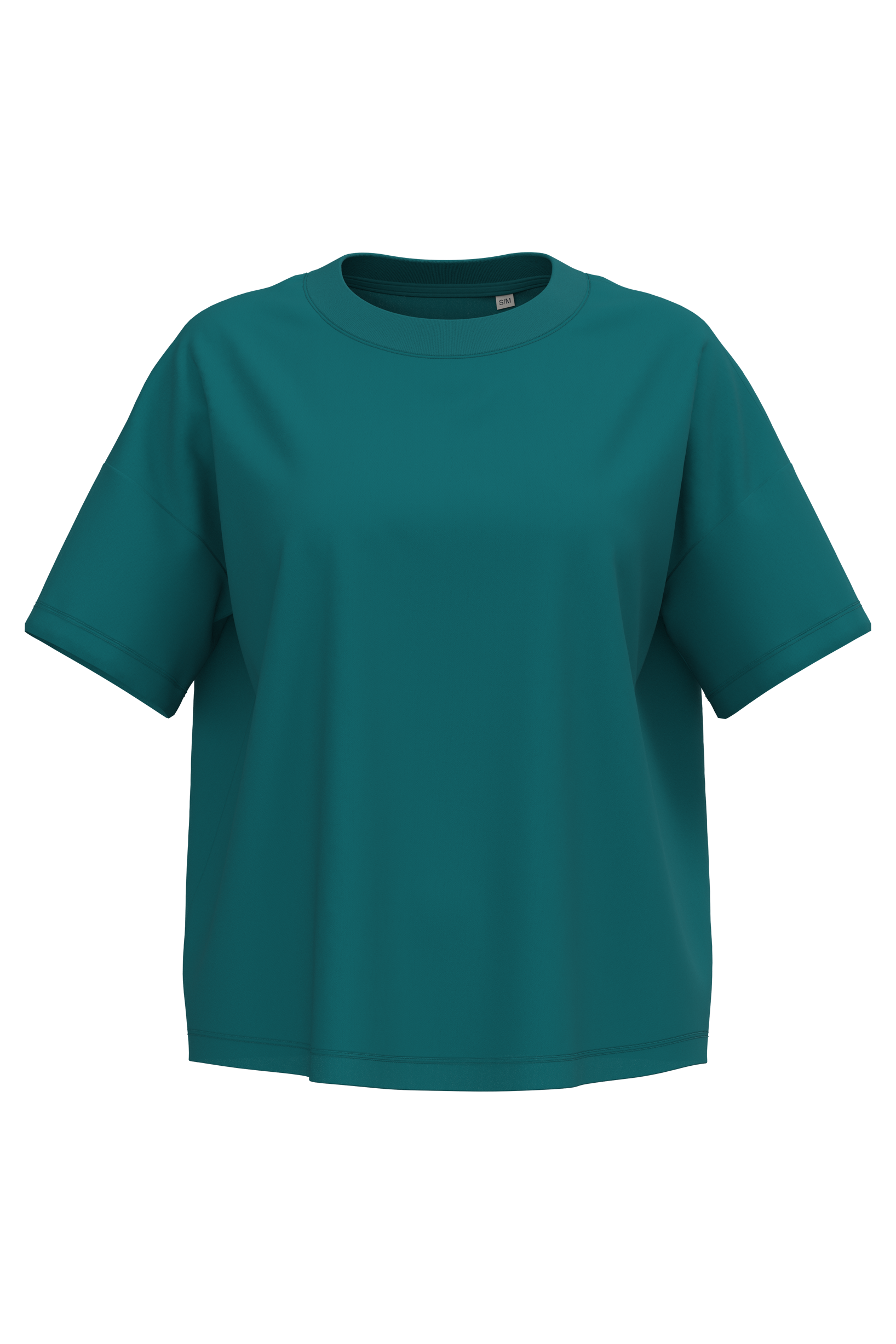 T-shirt sustentável oversize de senhora - Verde pavão