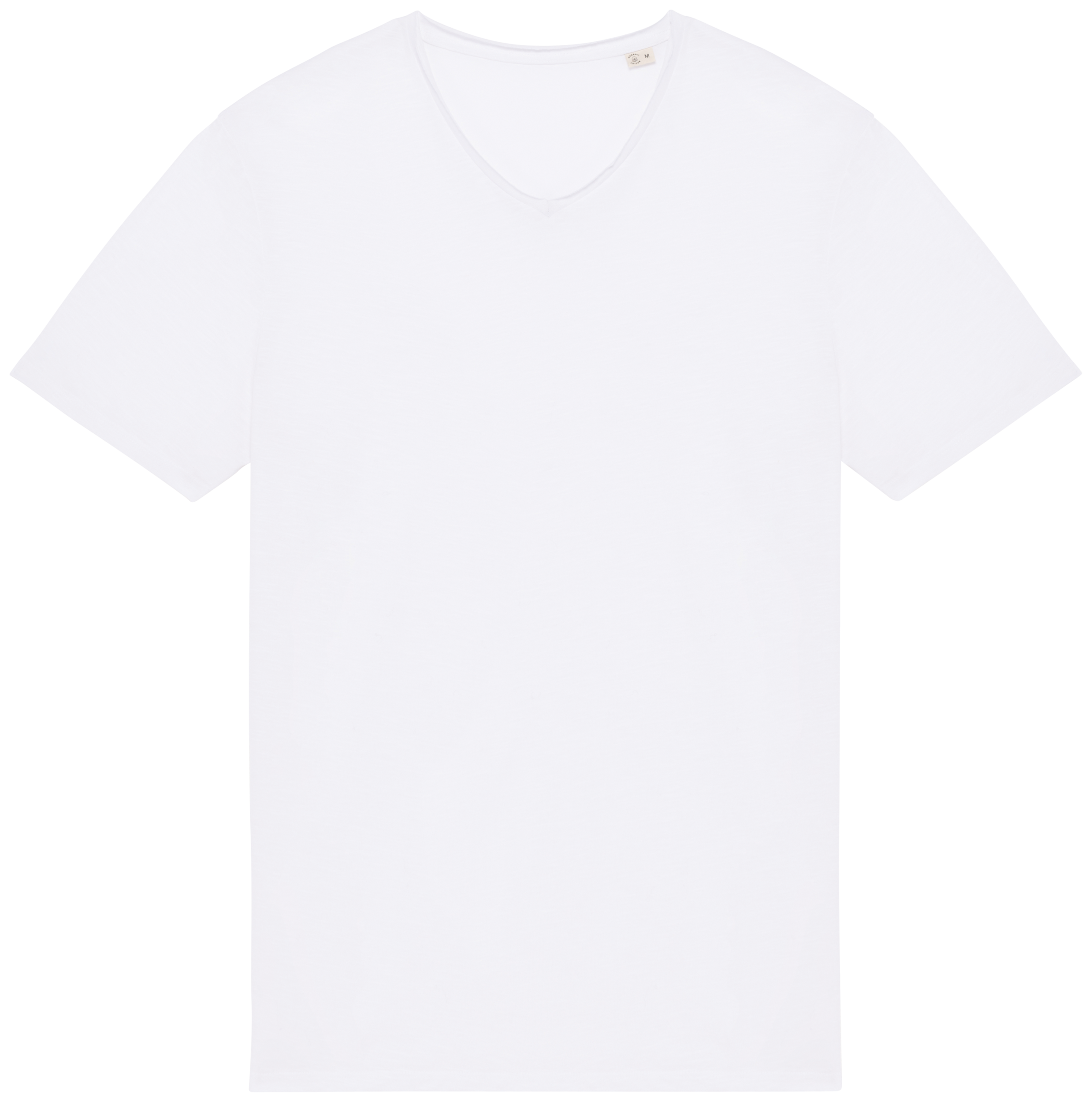 T-shirt sustentável slub sem acabamento de homem - Branco