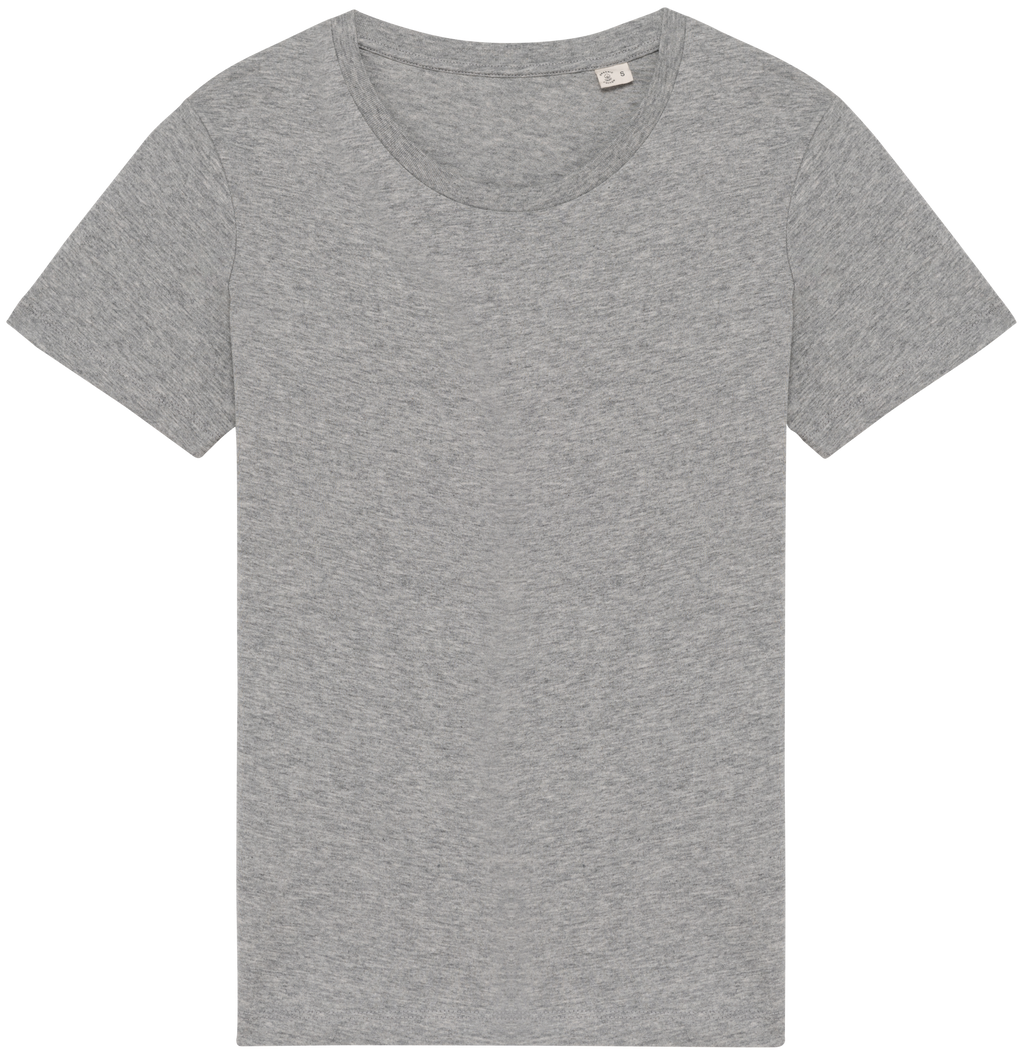 T-shirt sustentável de senhora - Cinzento lua mesclado